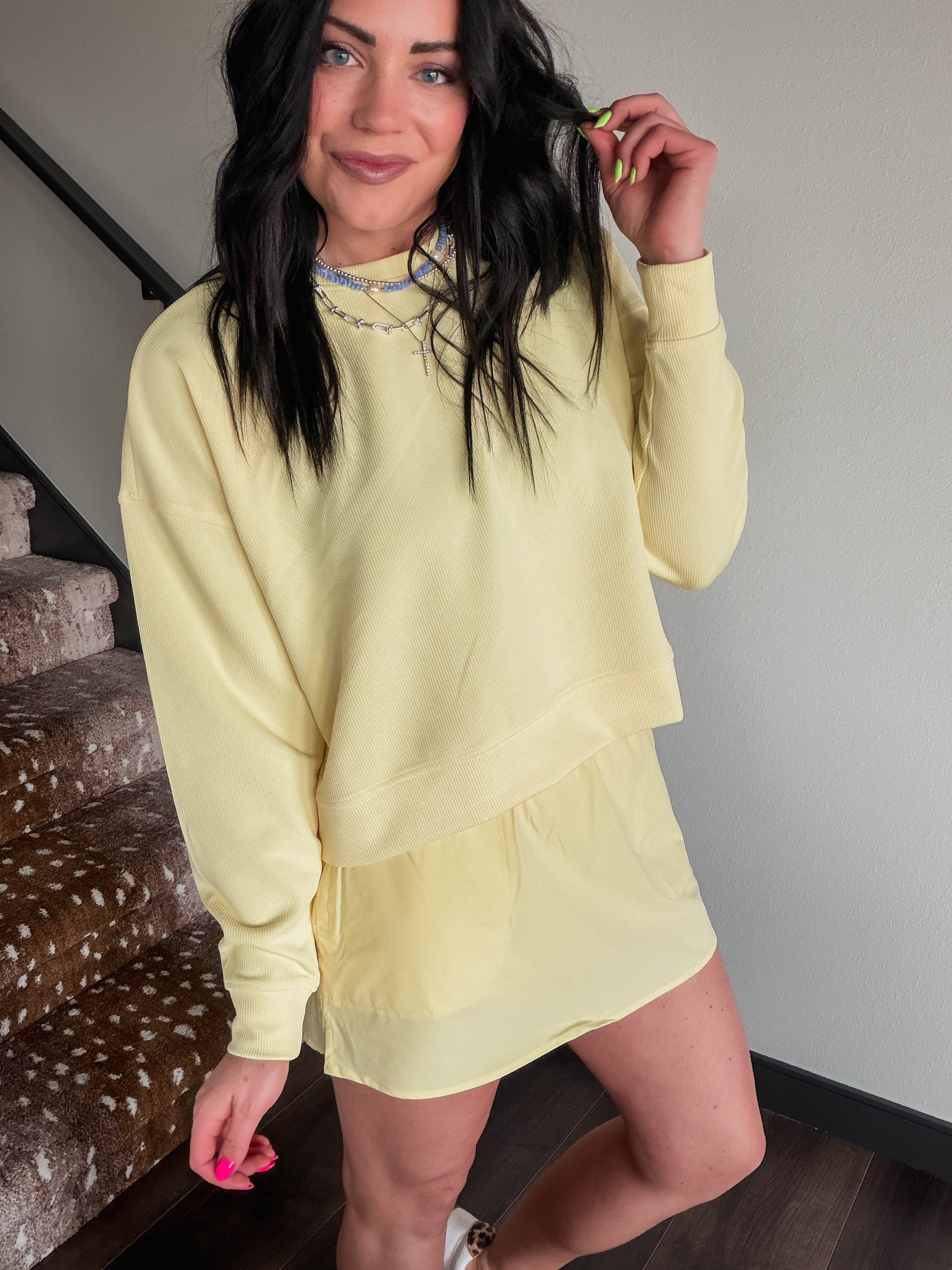 Alana Ribbed Pullover-Lemon - Image 4