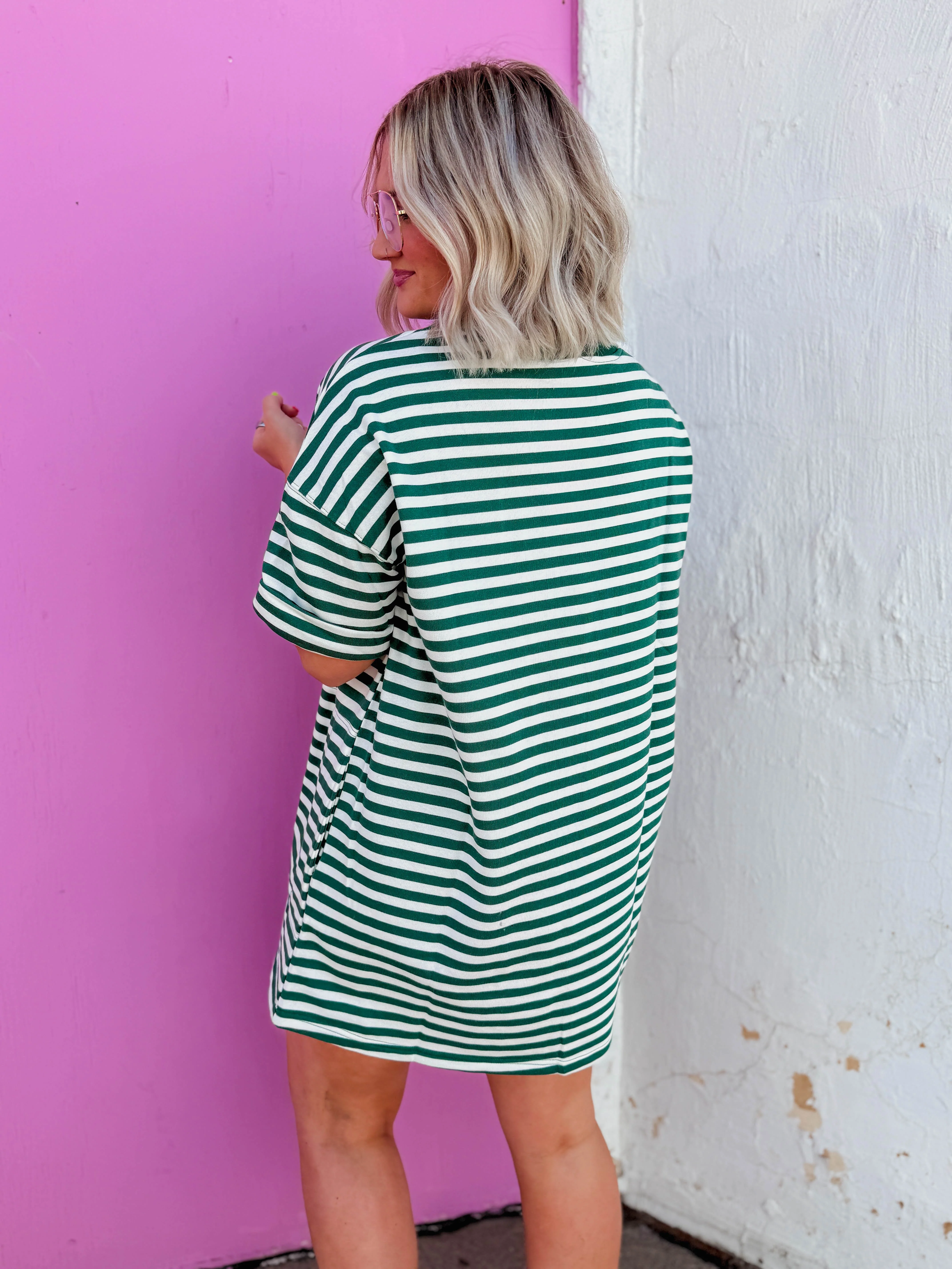 Alex Striped T-Shirt Dress - Image 5
