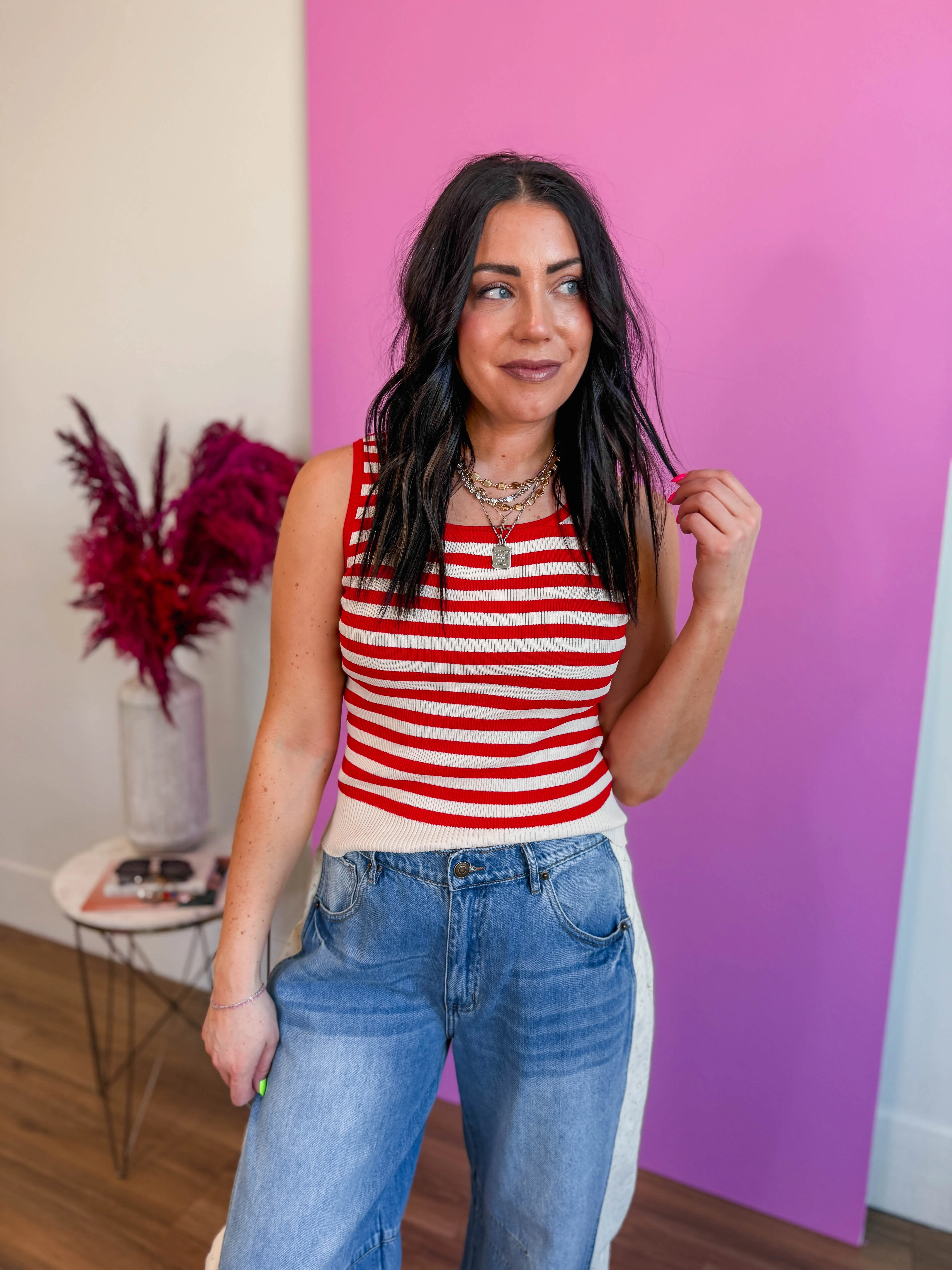 Alexa Striped Knit Tank - Image 4