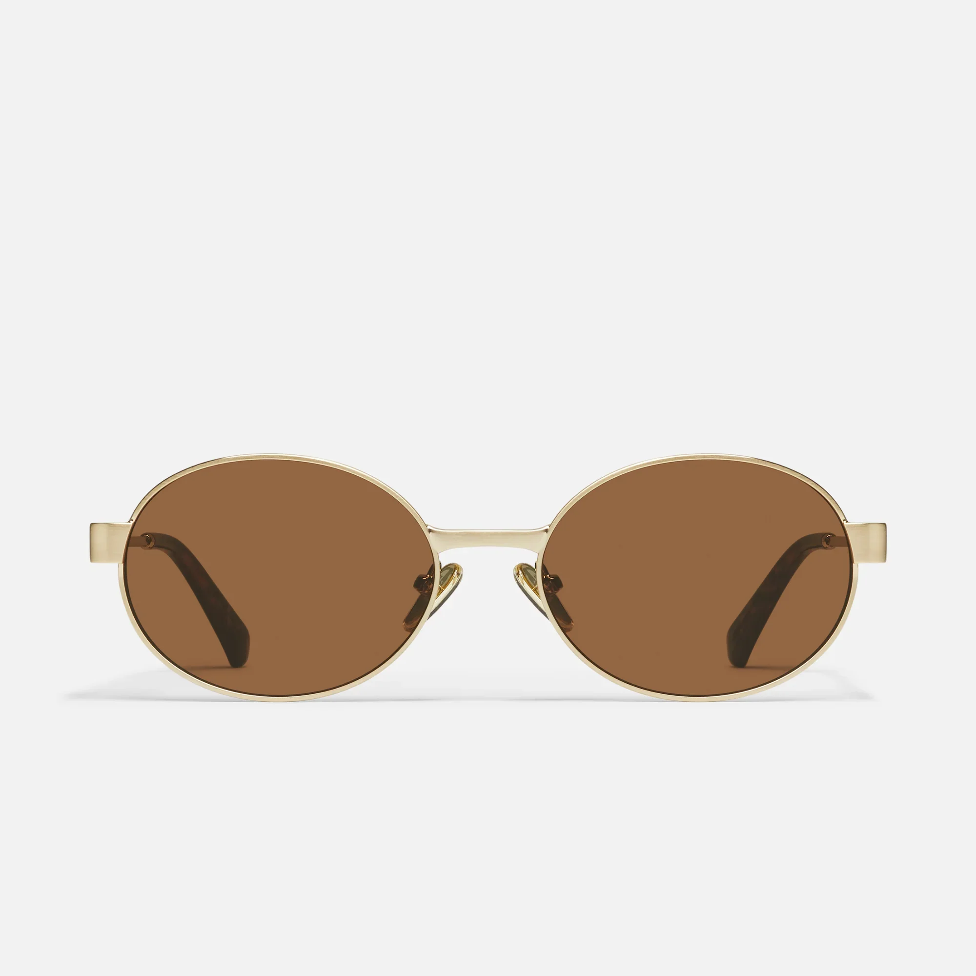 Anyways Sunglasses-Brushed Gold Frame/Brown Lens-Quay - Image 6