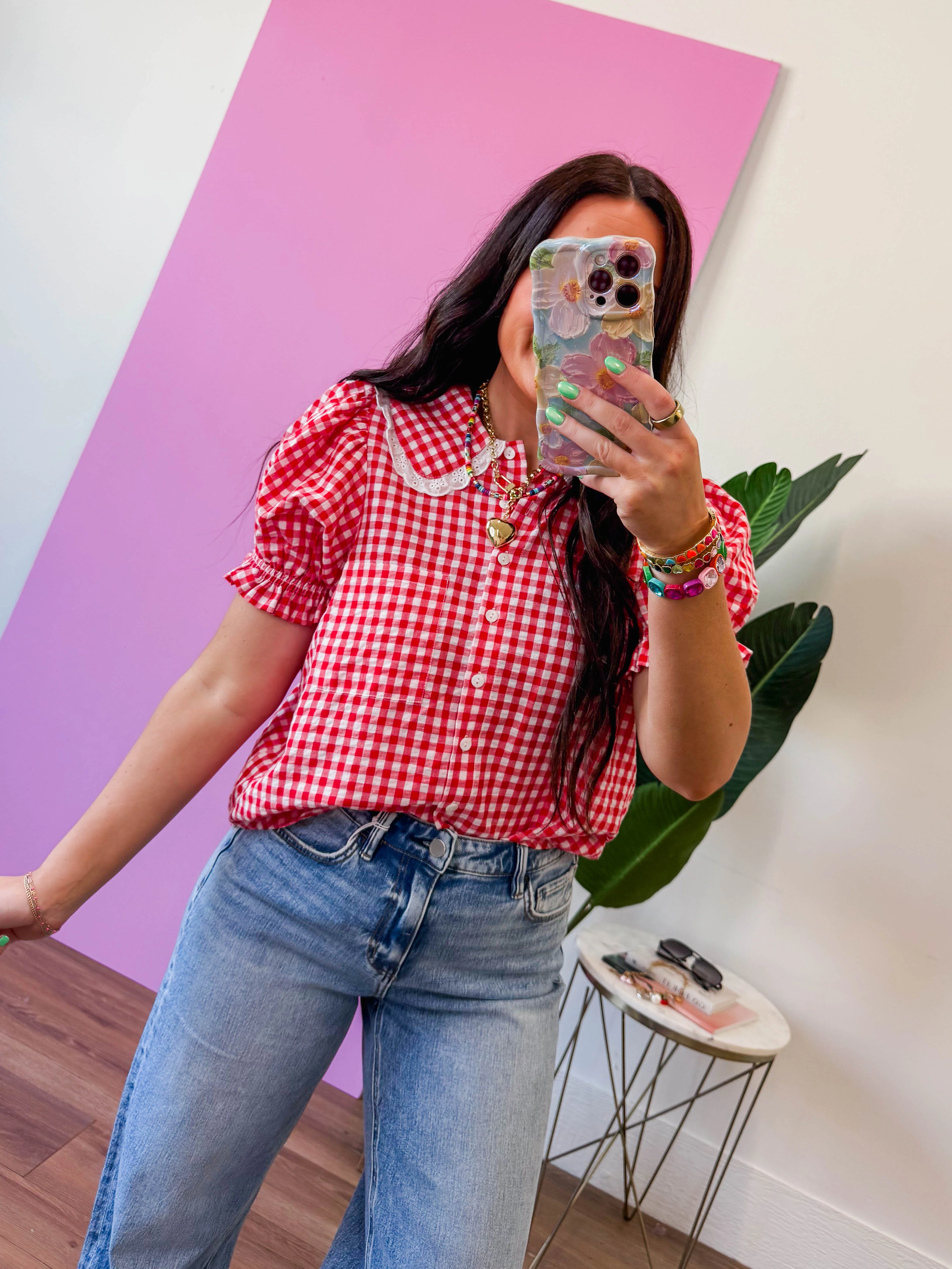 Ari Gingham Top
