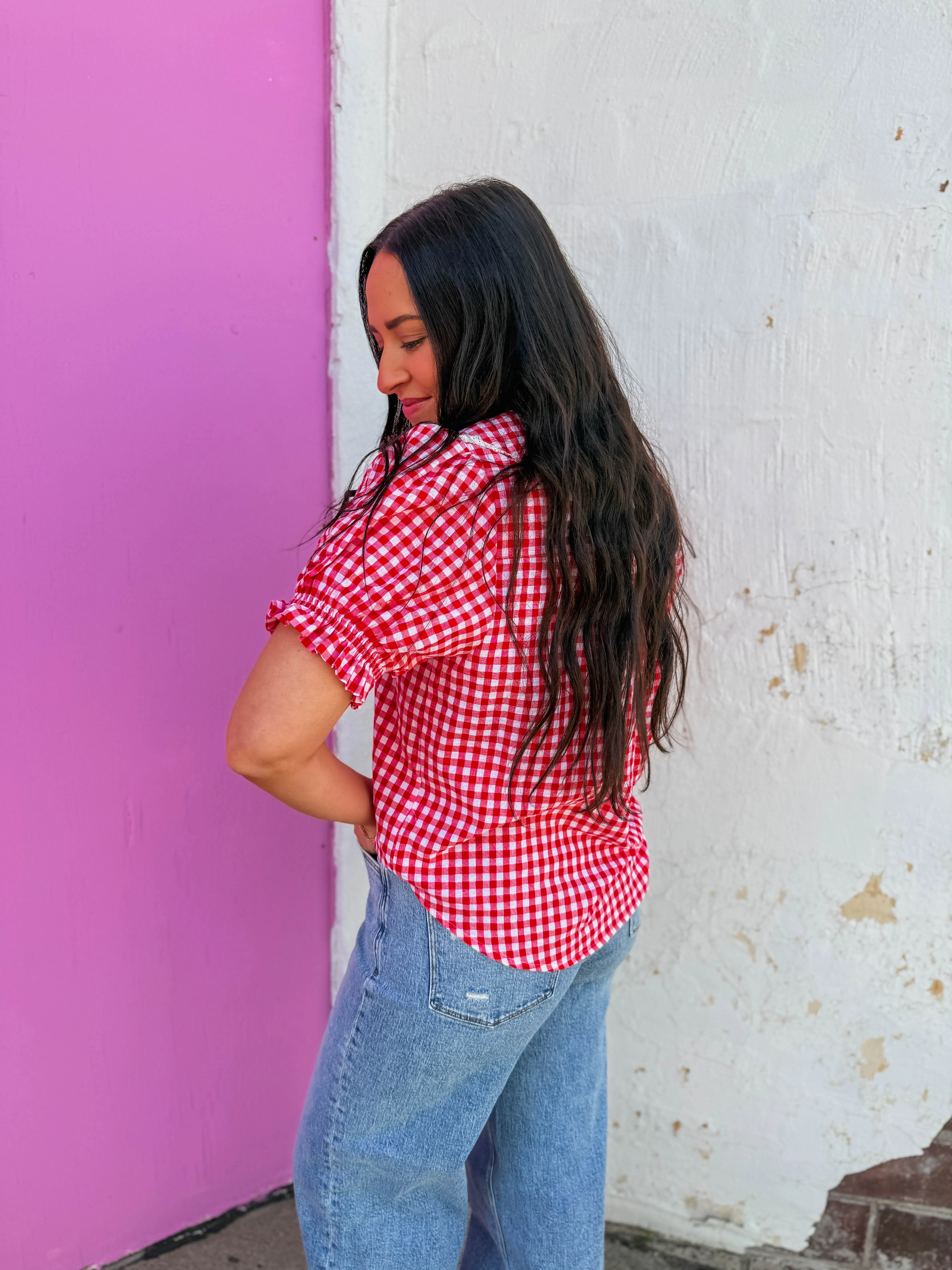 Ari Gingham Top - Image 6