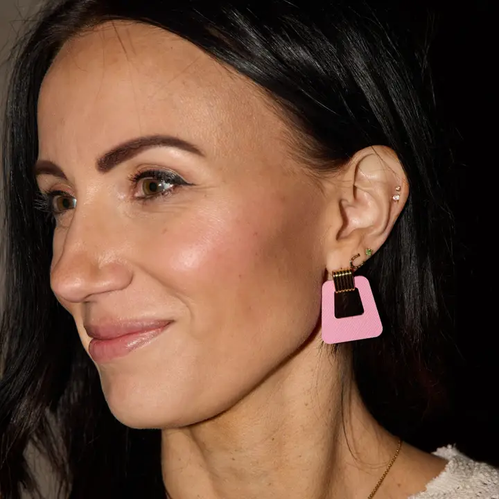 Avery Earrings-Cupid - Nickel & Suede - Image 5