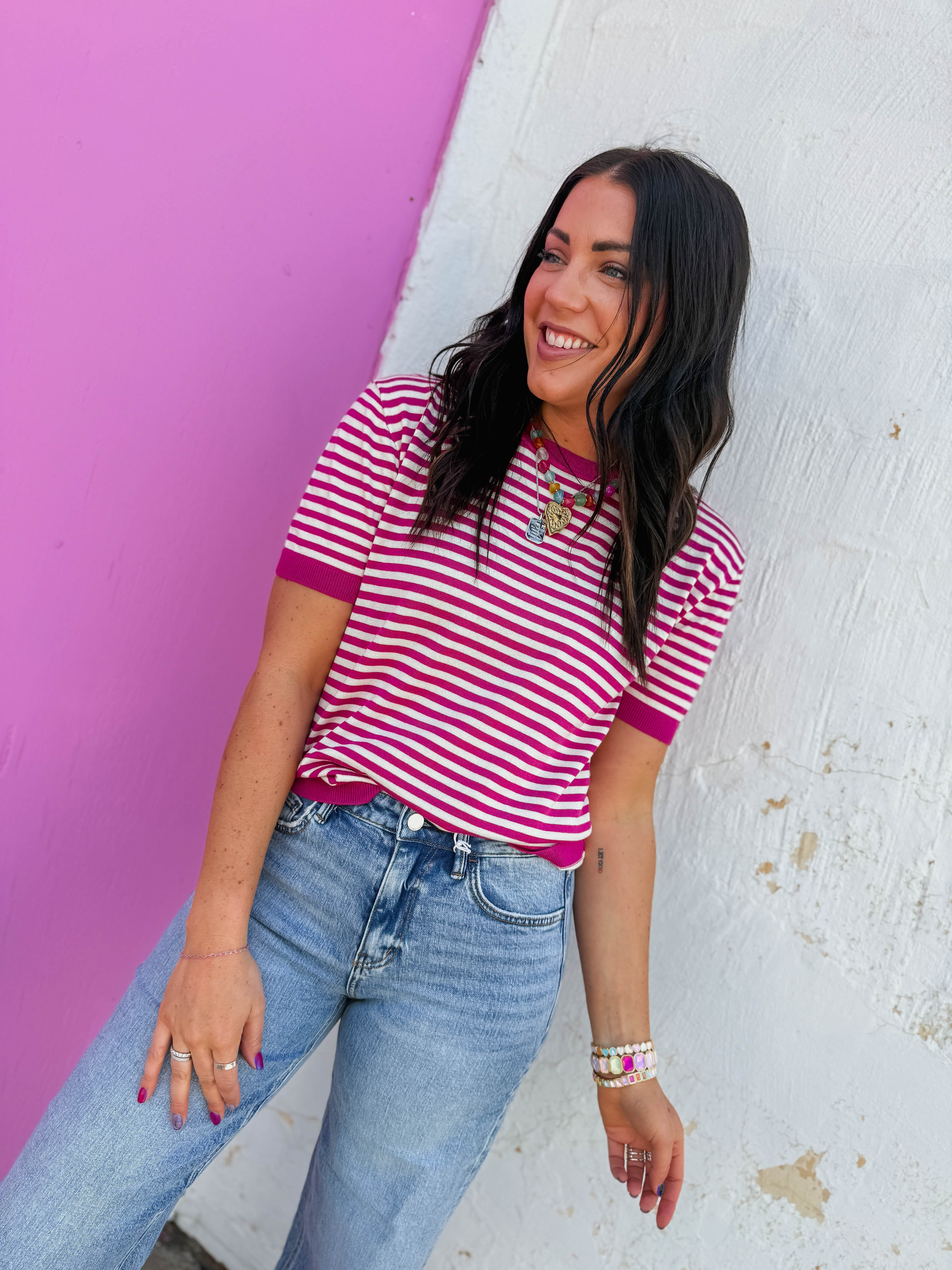 Baylee Striped Knit Top - Image 4