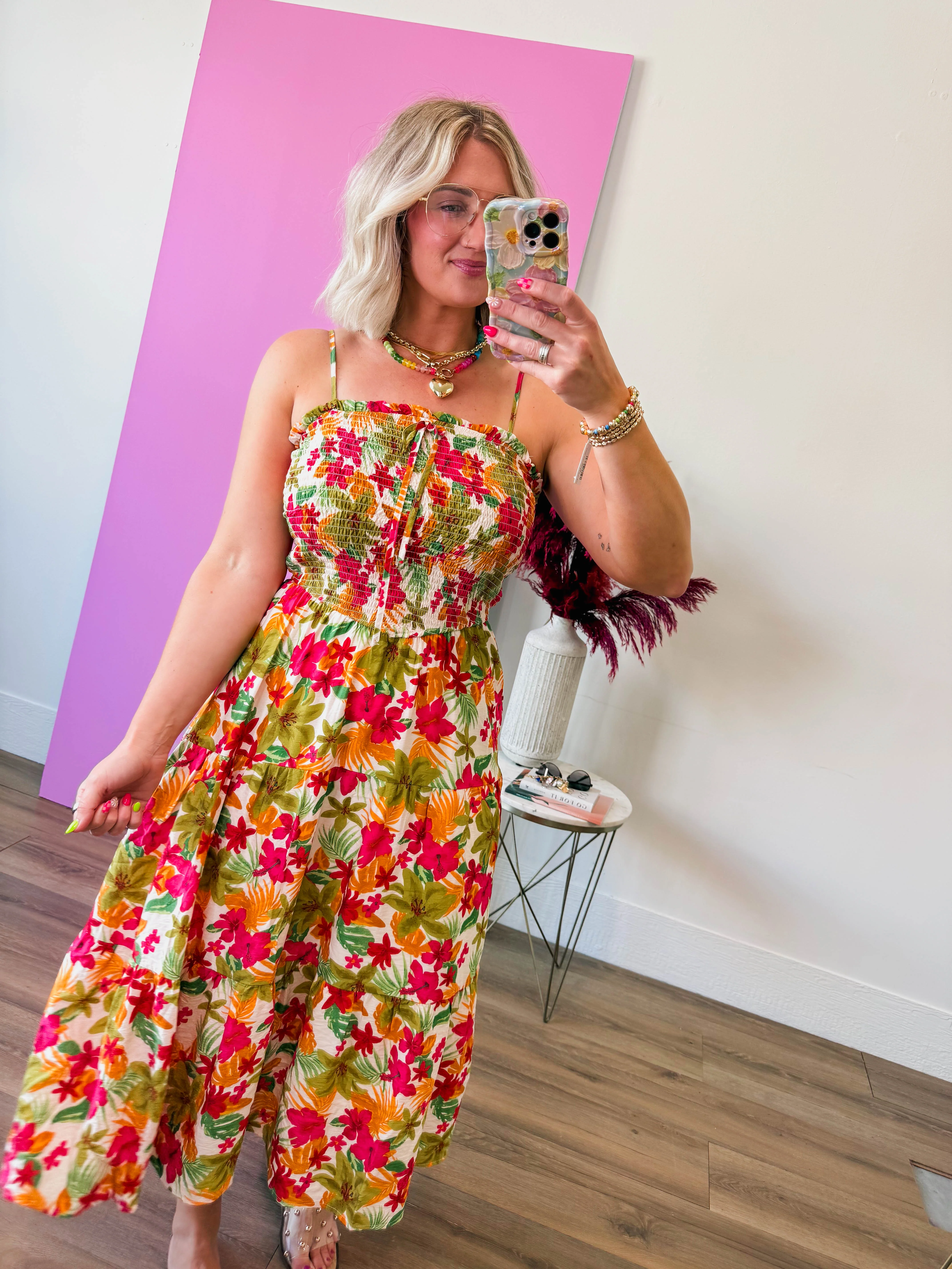 Beach Day Floral Midi Dress - Image 5