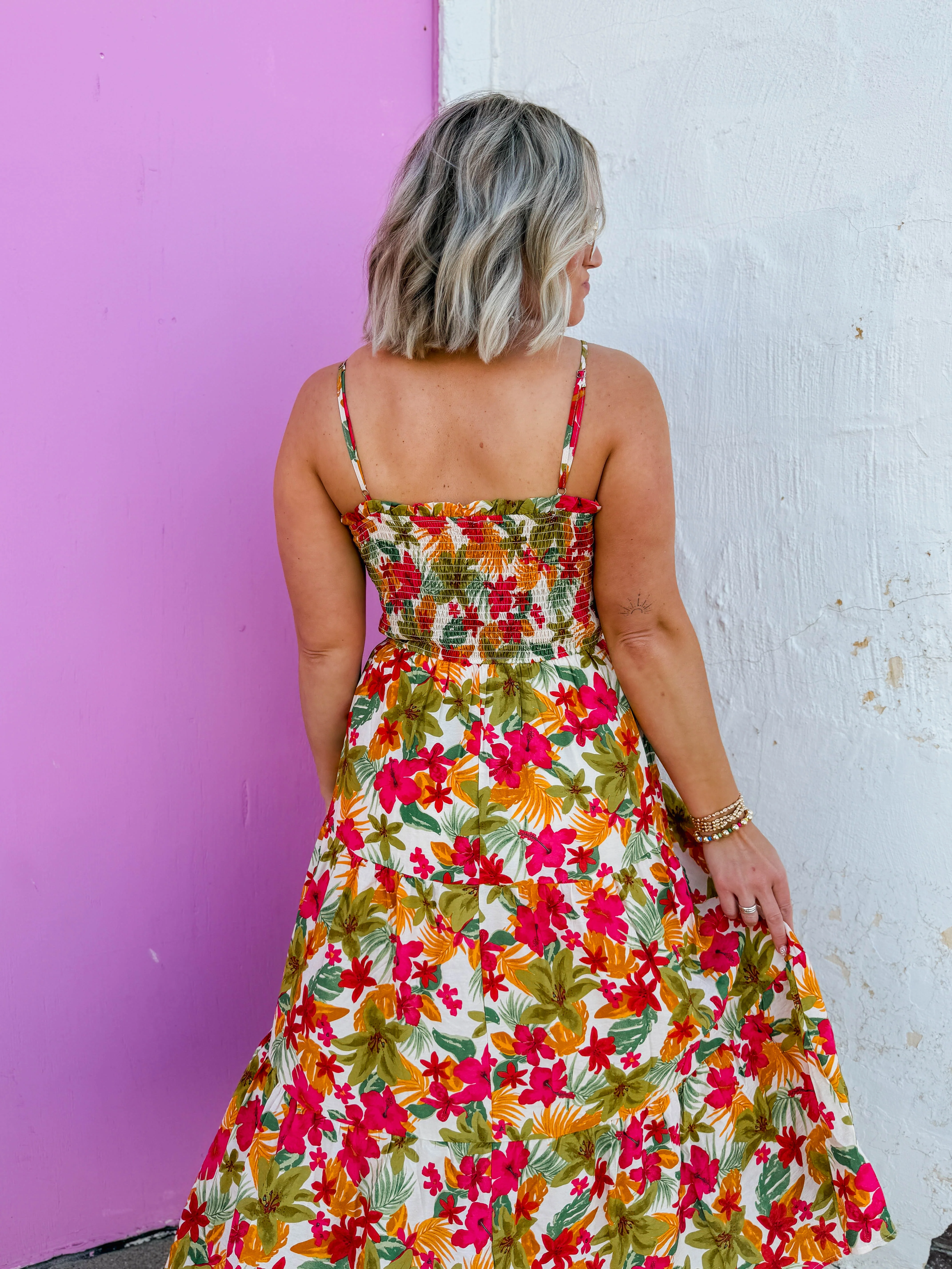 Beach Day Floral Midi Dress - Image 7