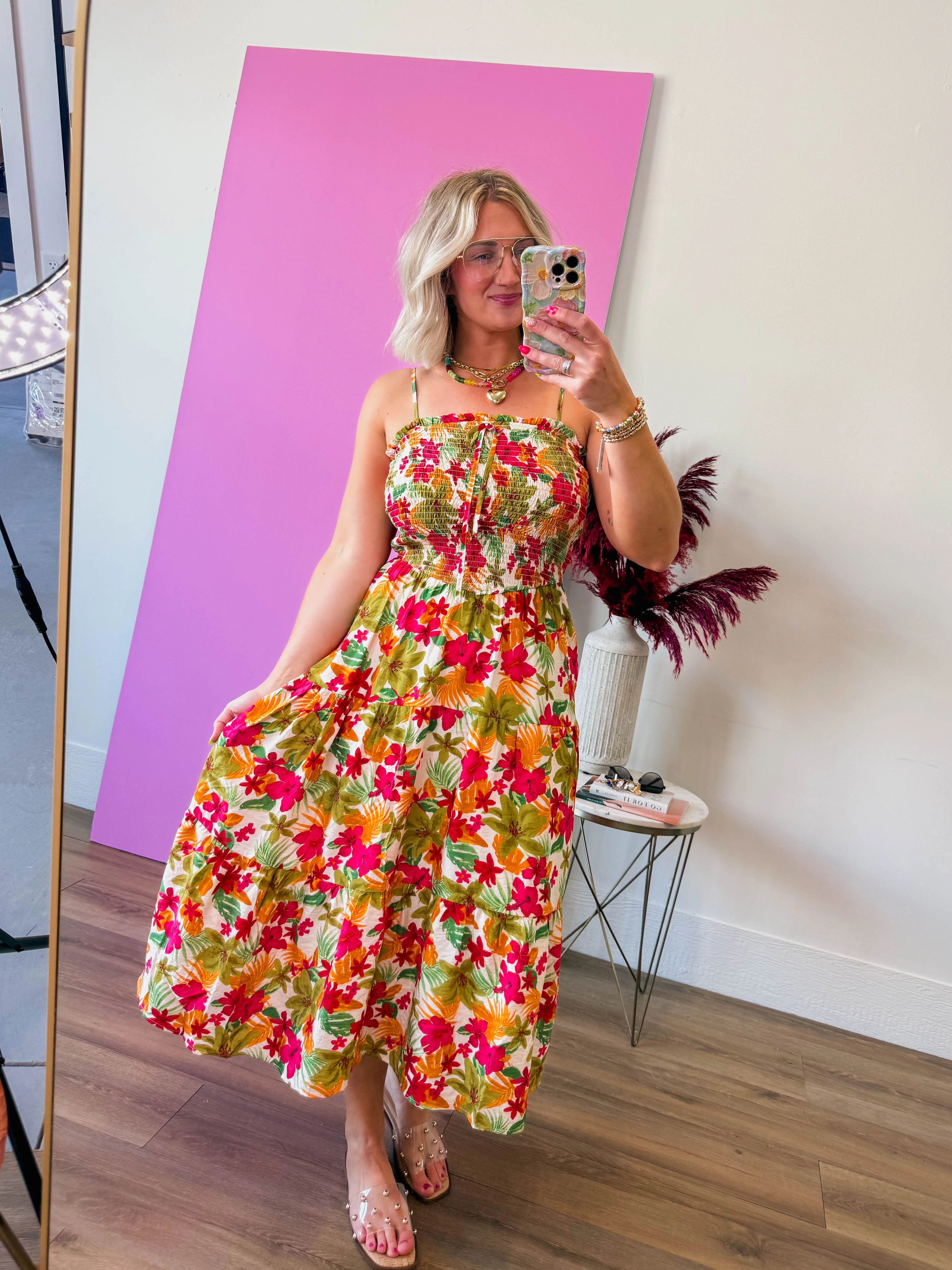 Beach Day Floral Midi Dress - Image 8
