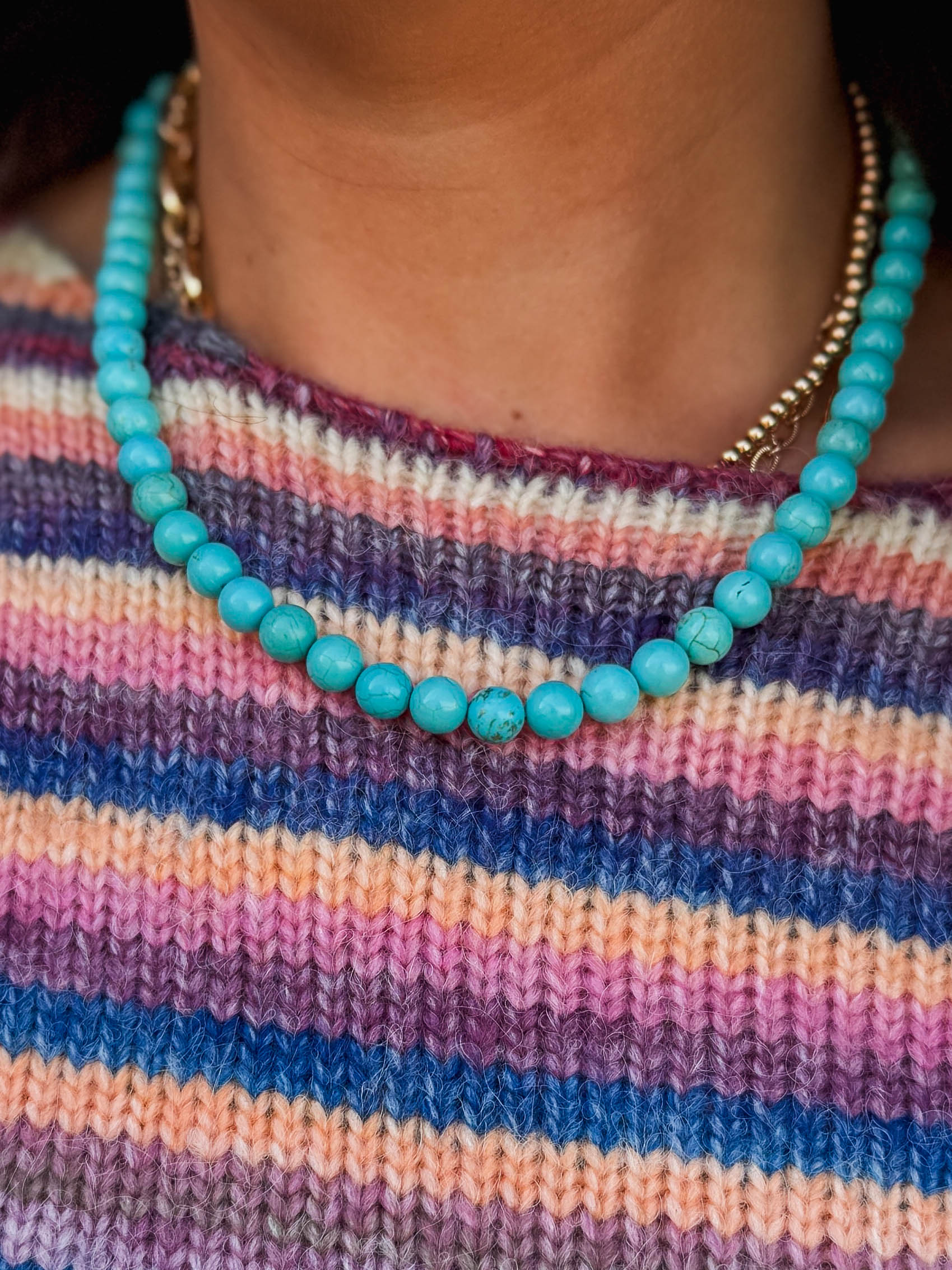 Blue Mood Gemstone Necklace - Image 3