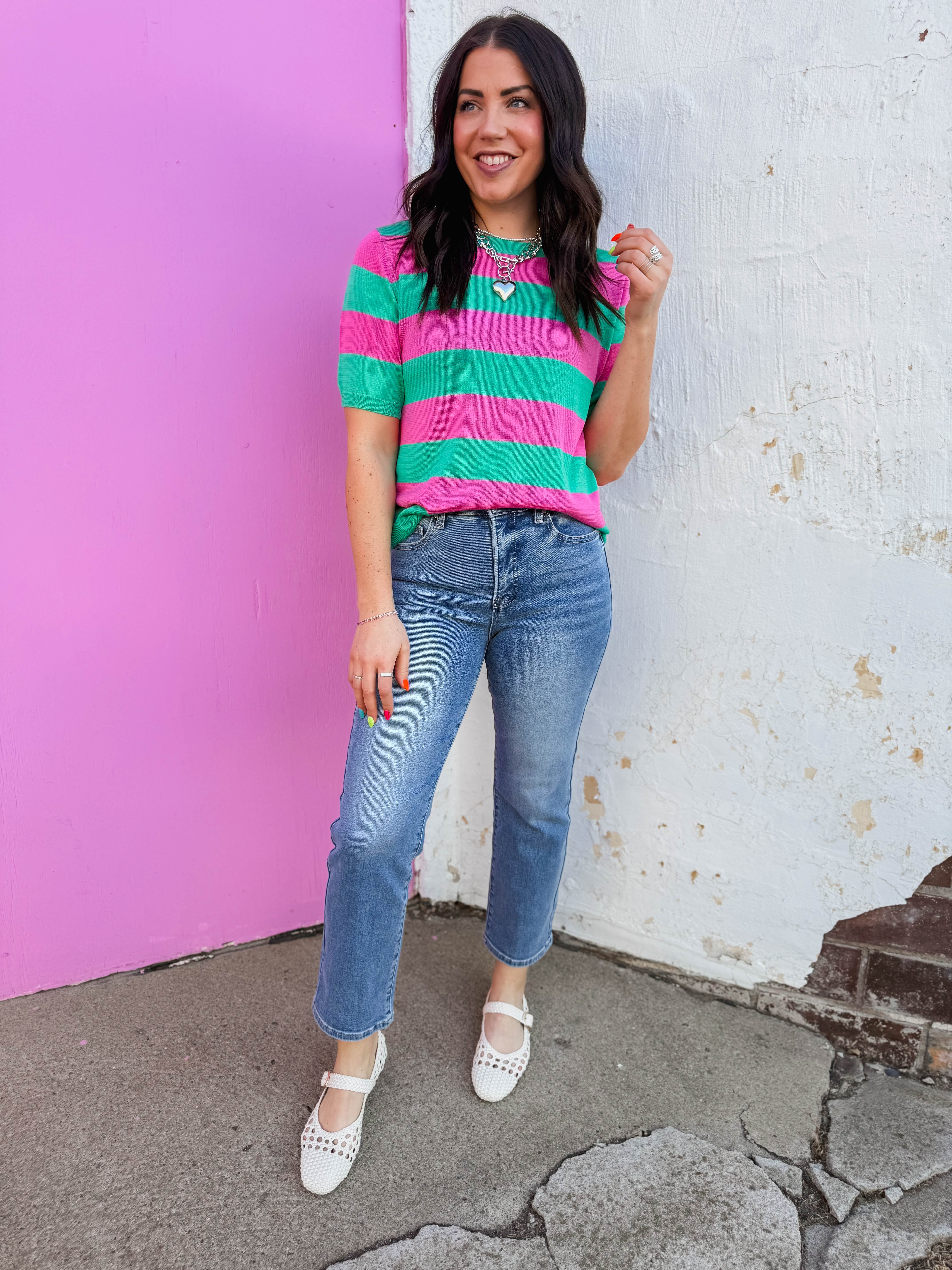 Callie Striped Knit Top - Image 2