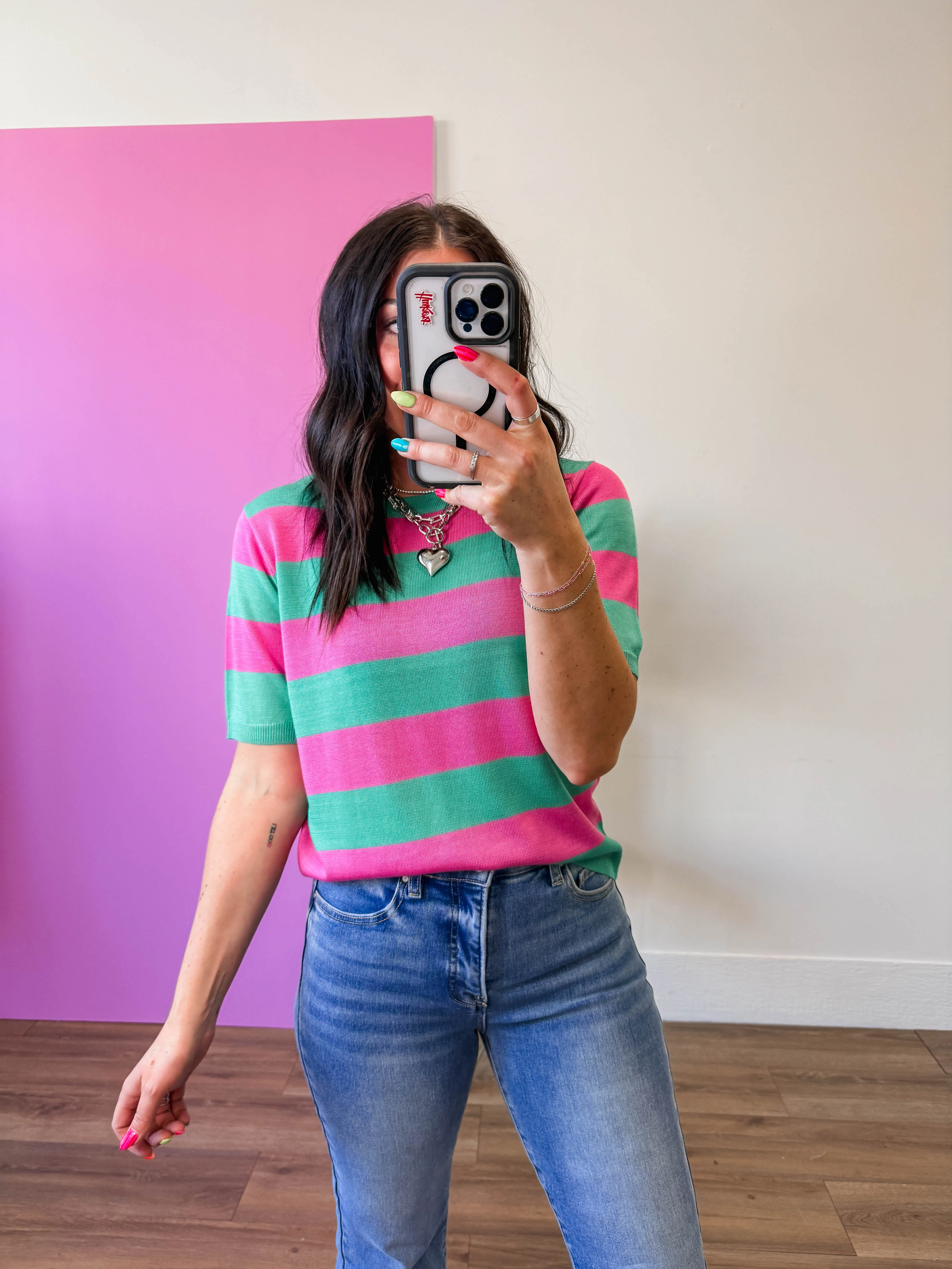 Callie Striped Knit Top - Image 3