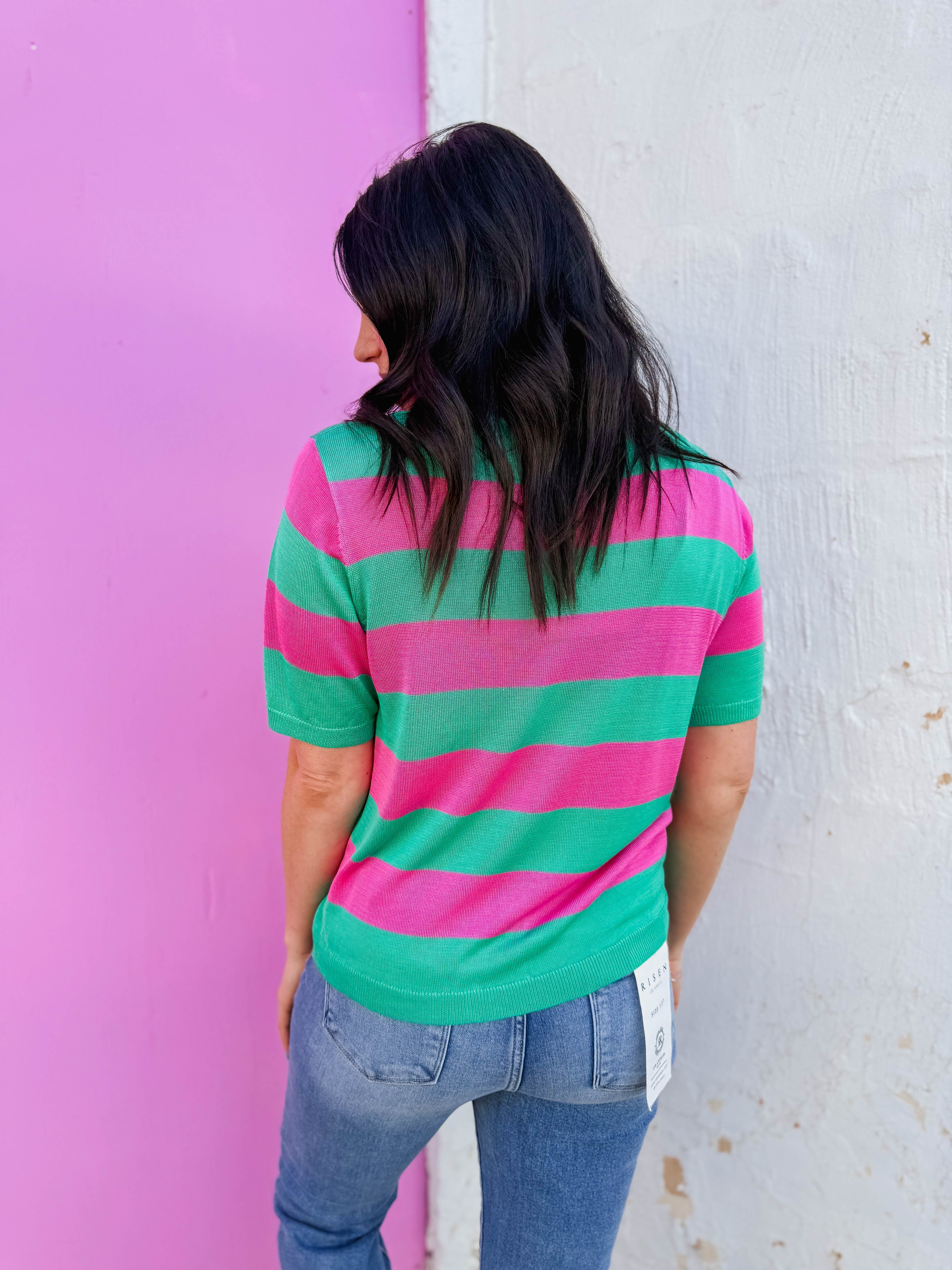 Callie Striped Knit Top - Image 7