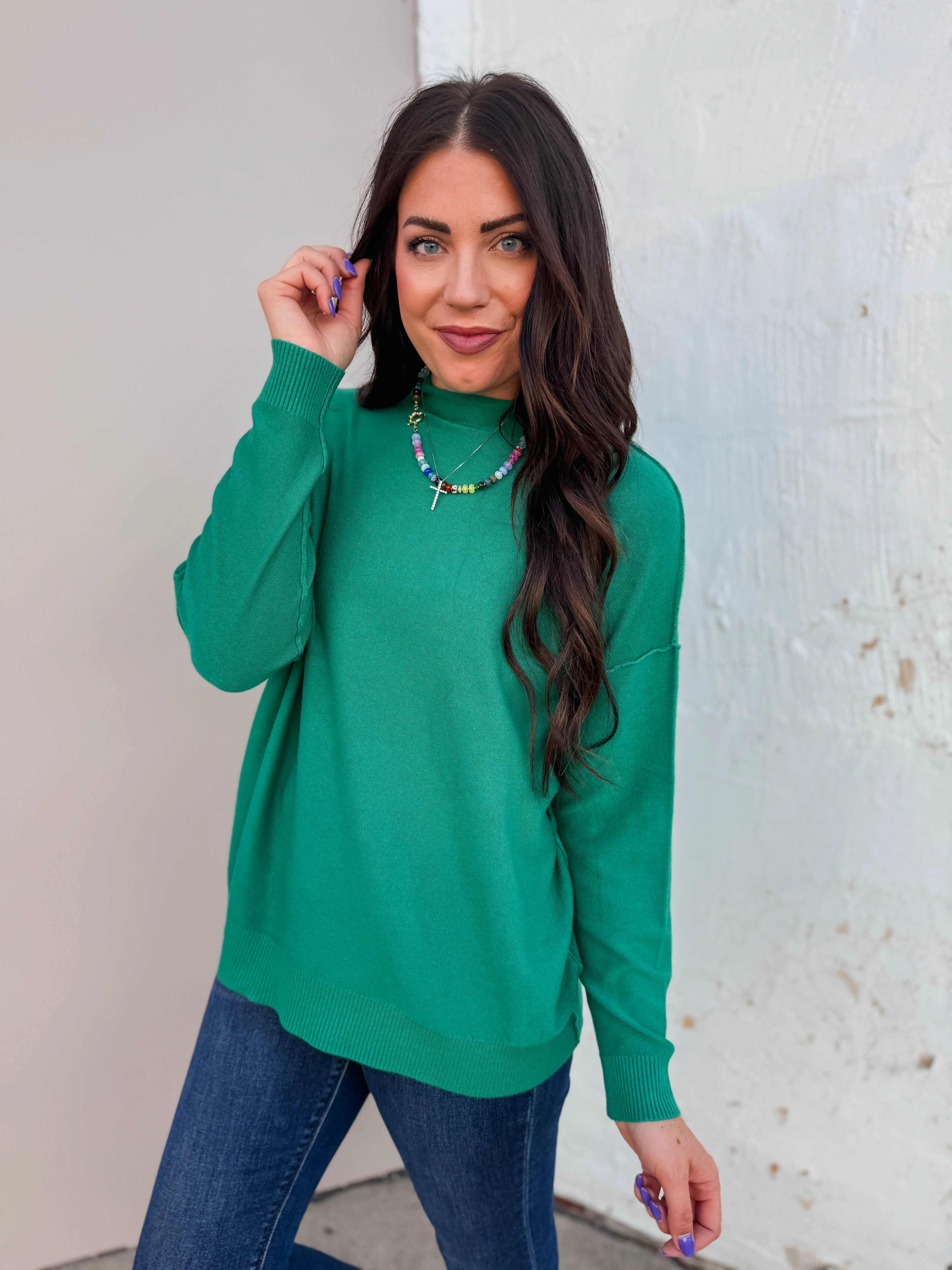 Camille Sweater-Kelly Green - Image 5
