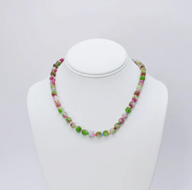 Camo Girly Gemstone Necklace