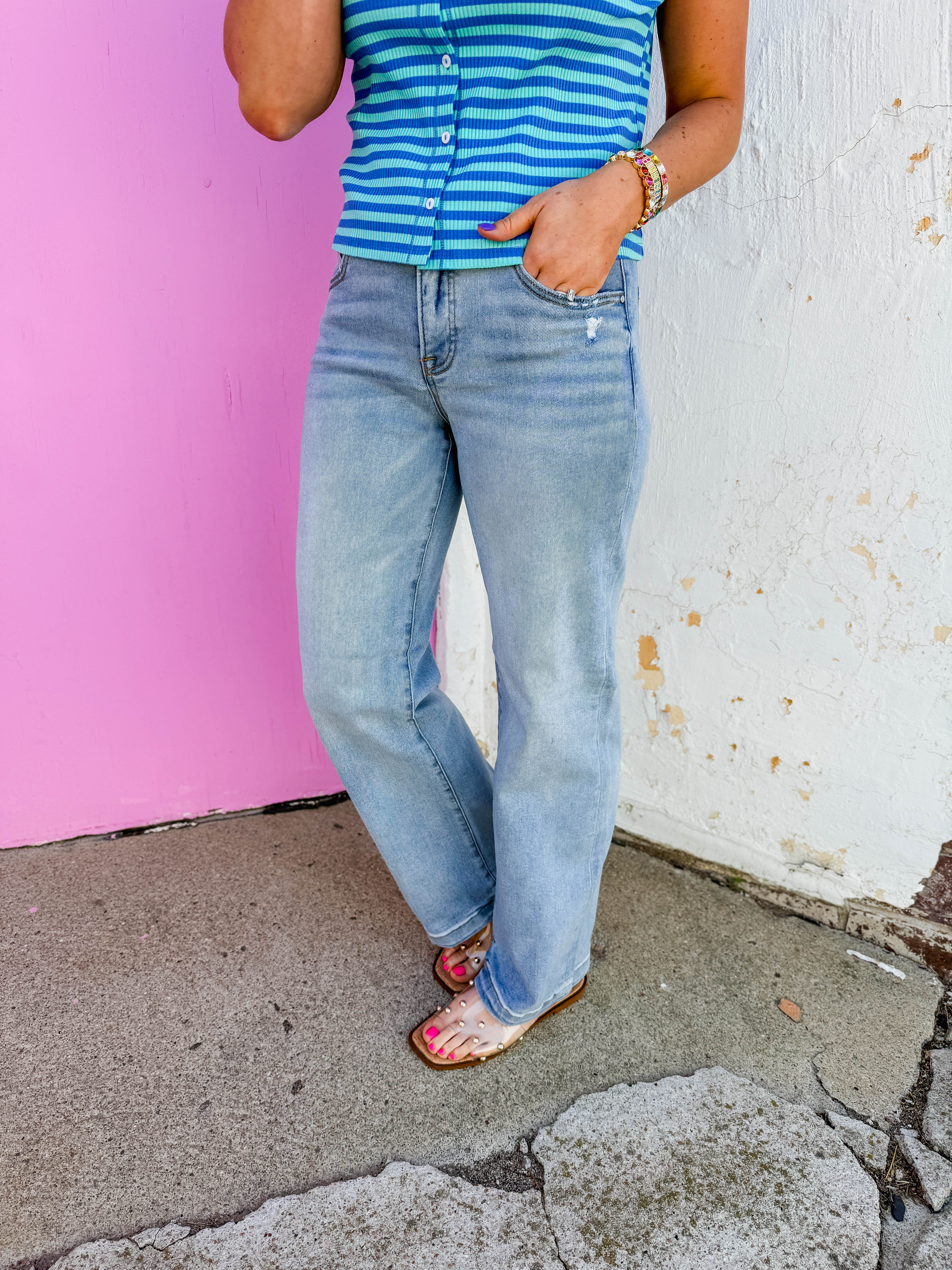 Carson Mid Rise Wide Leg Denim - Image 3