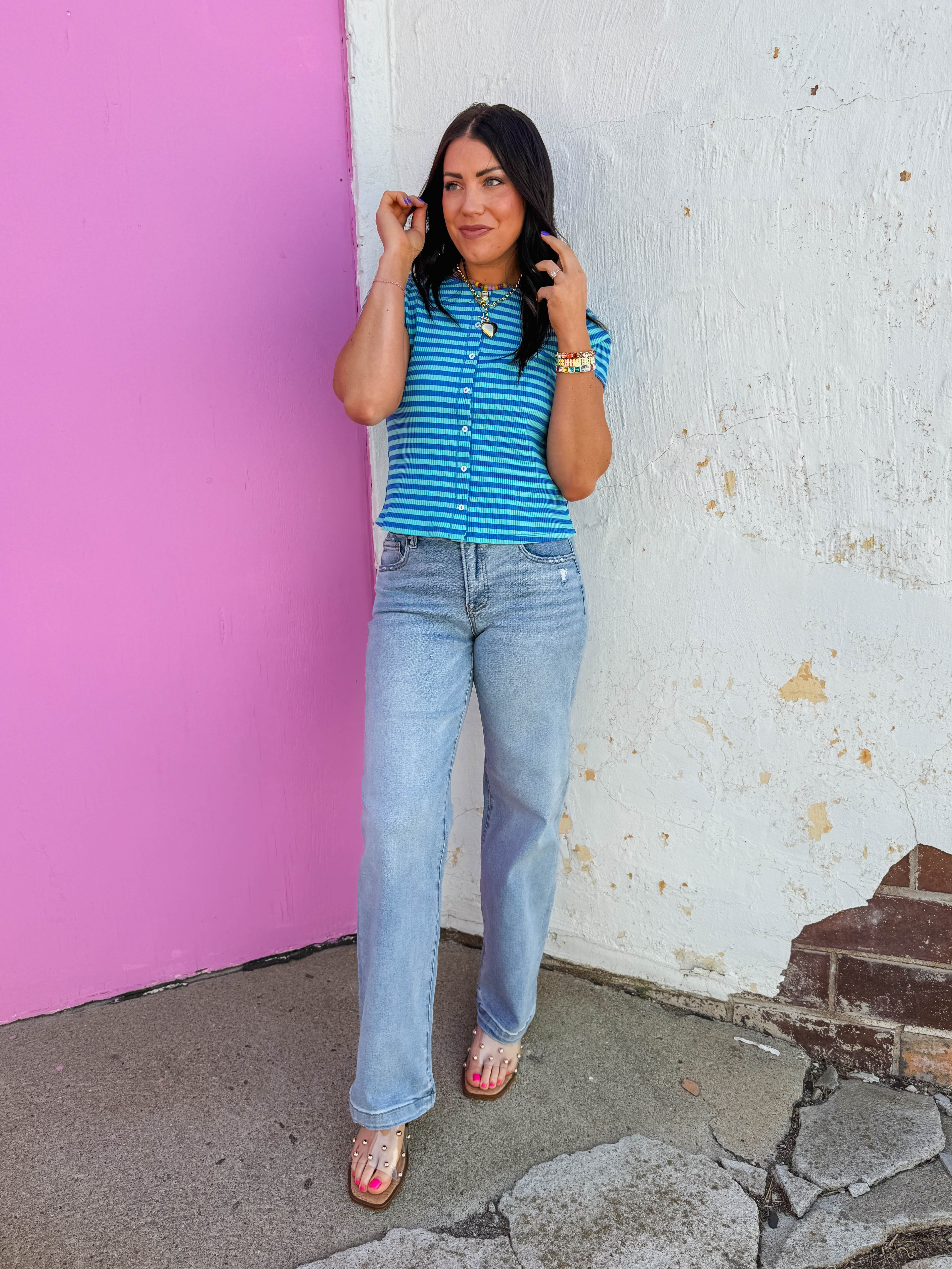 Carson Mid Rise Wide Leg Denim - Image 4