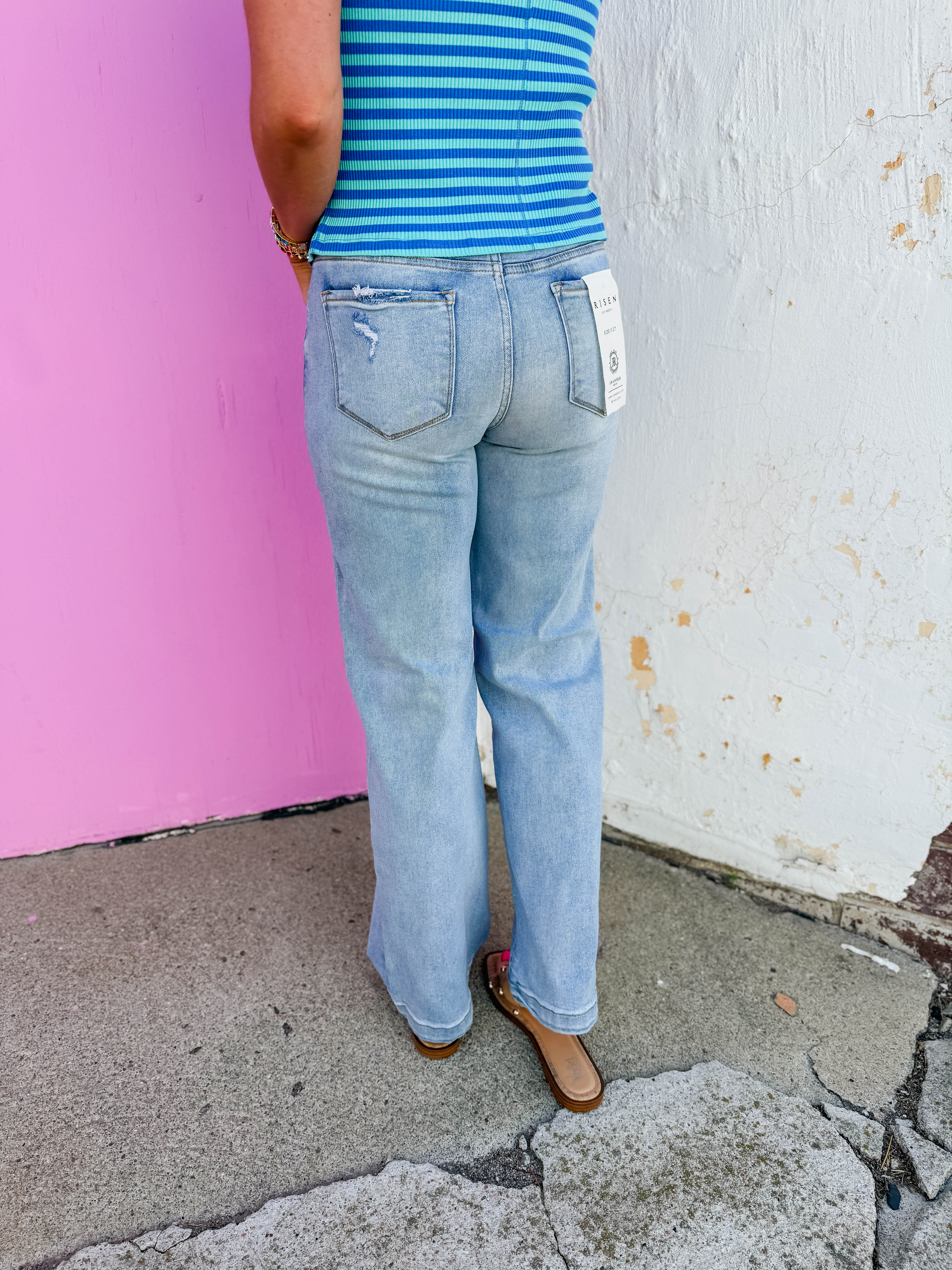Carson Mid Rise Wide Leg Denim - Image 5