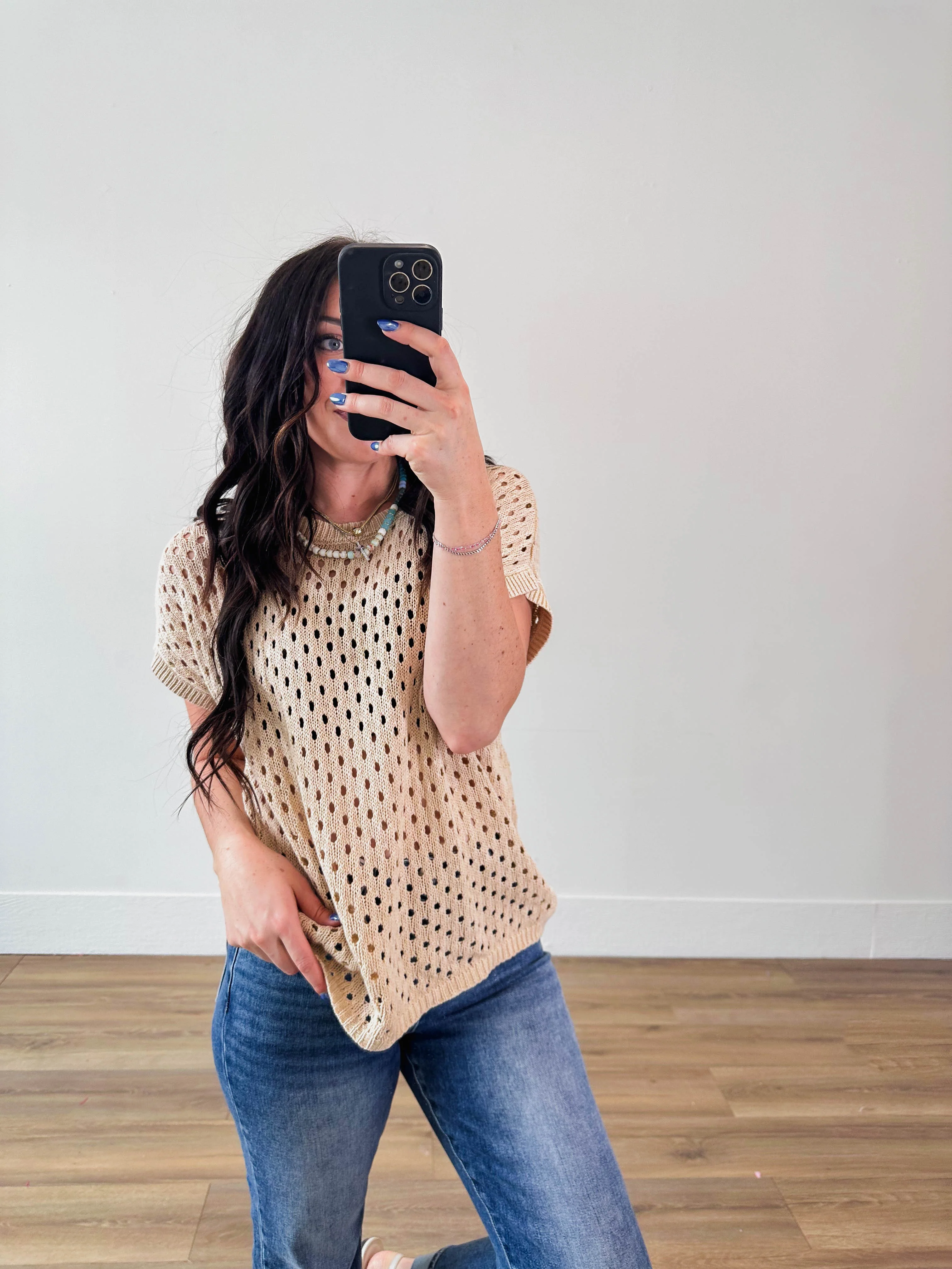 Cheyenne Crochet Knit Top - Image 3
