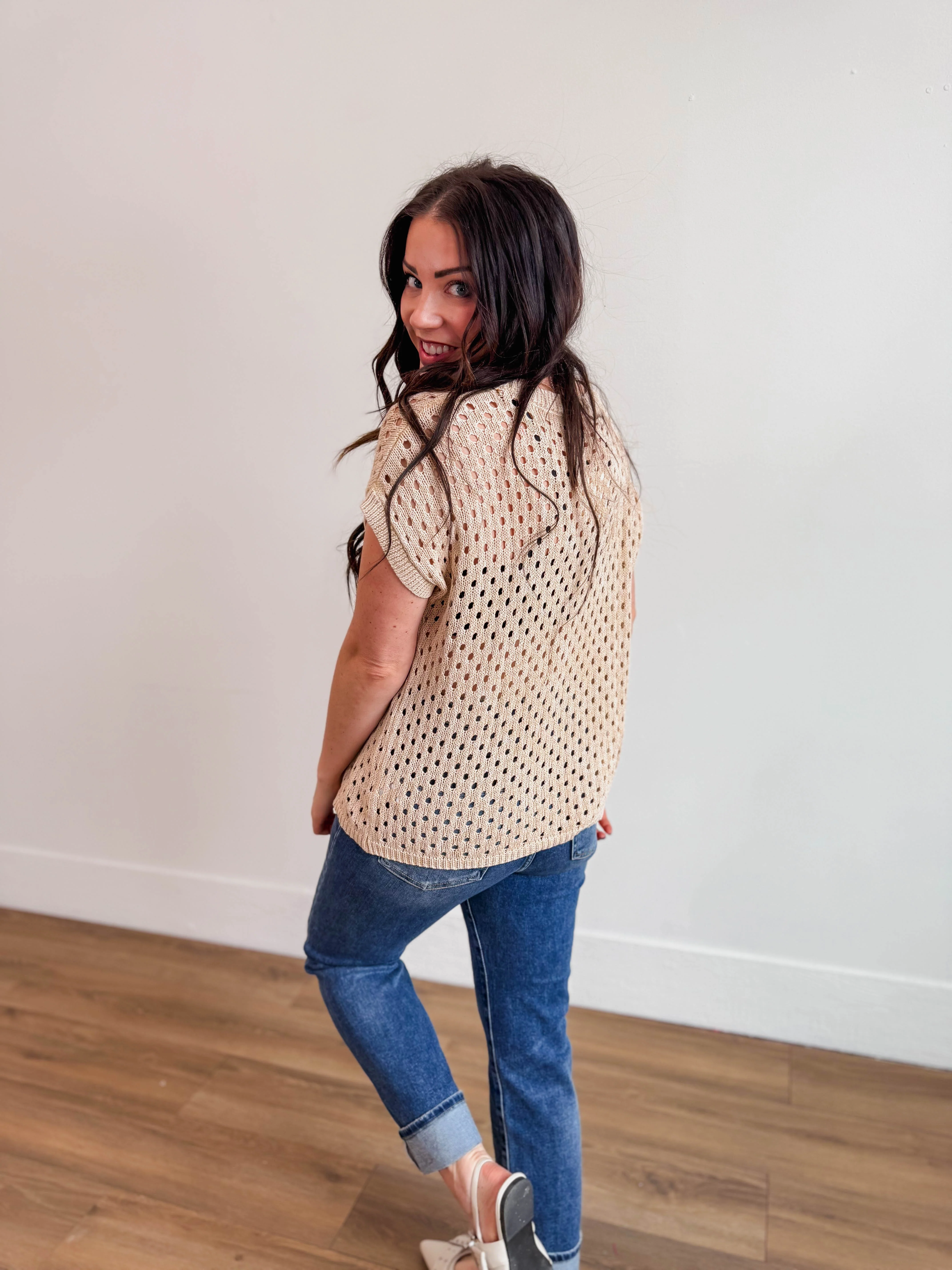 Cheyenne Crochet Knit Top - Image 6