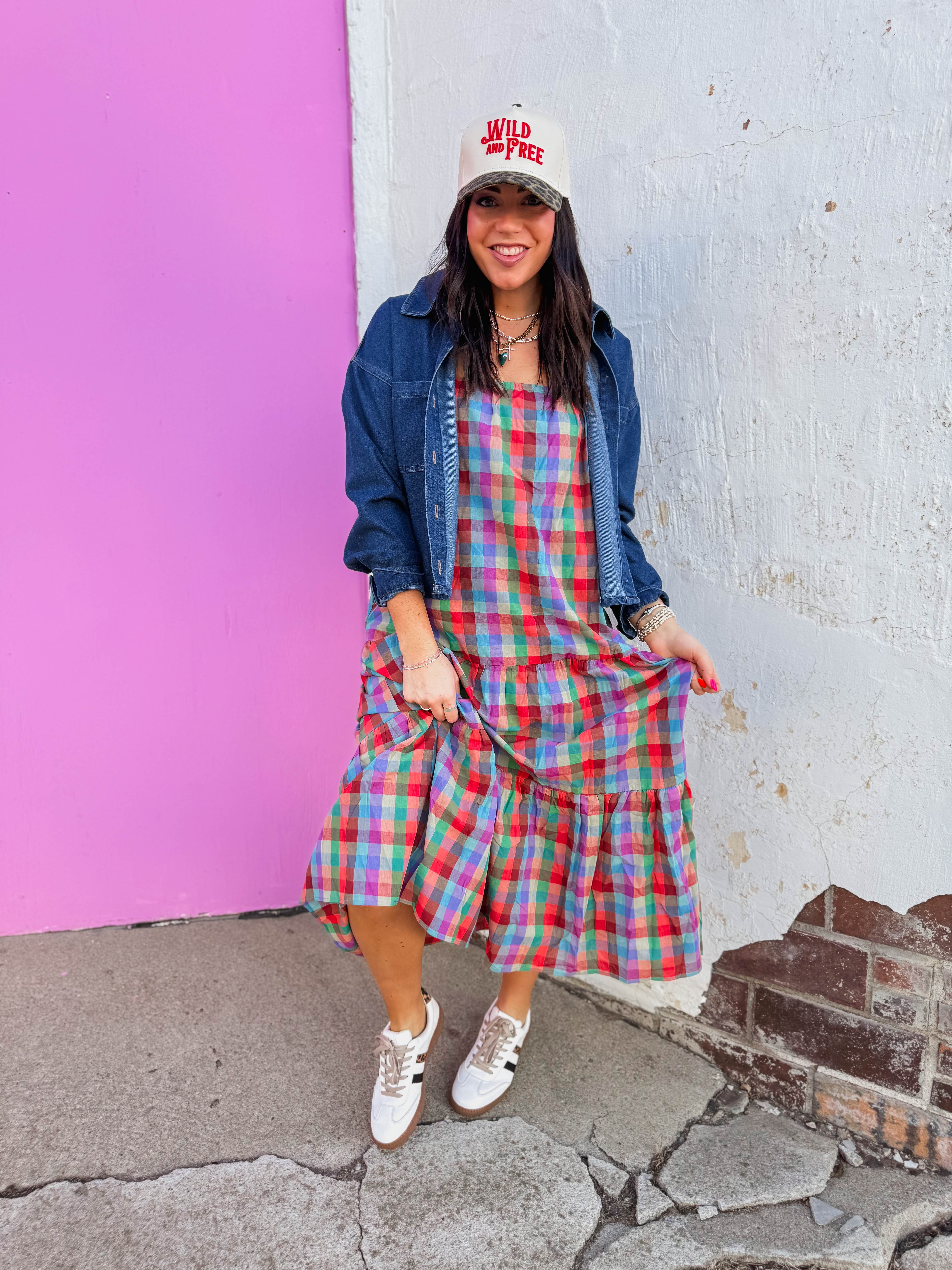 Colorburst Plaid Maxi Dress - Image 10