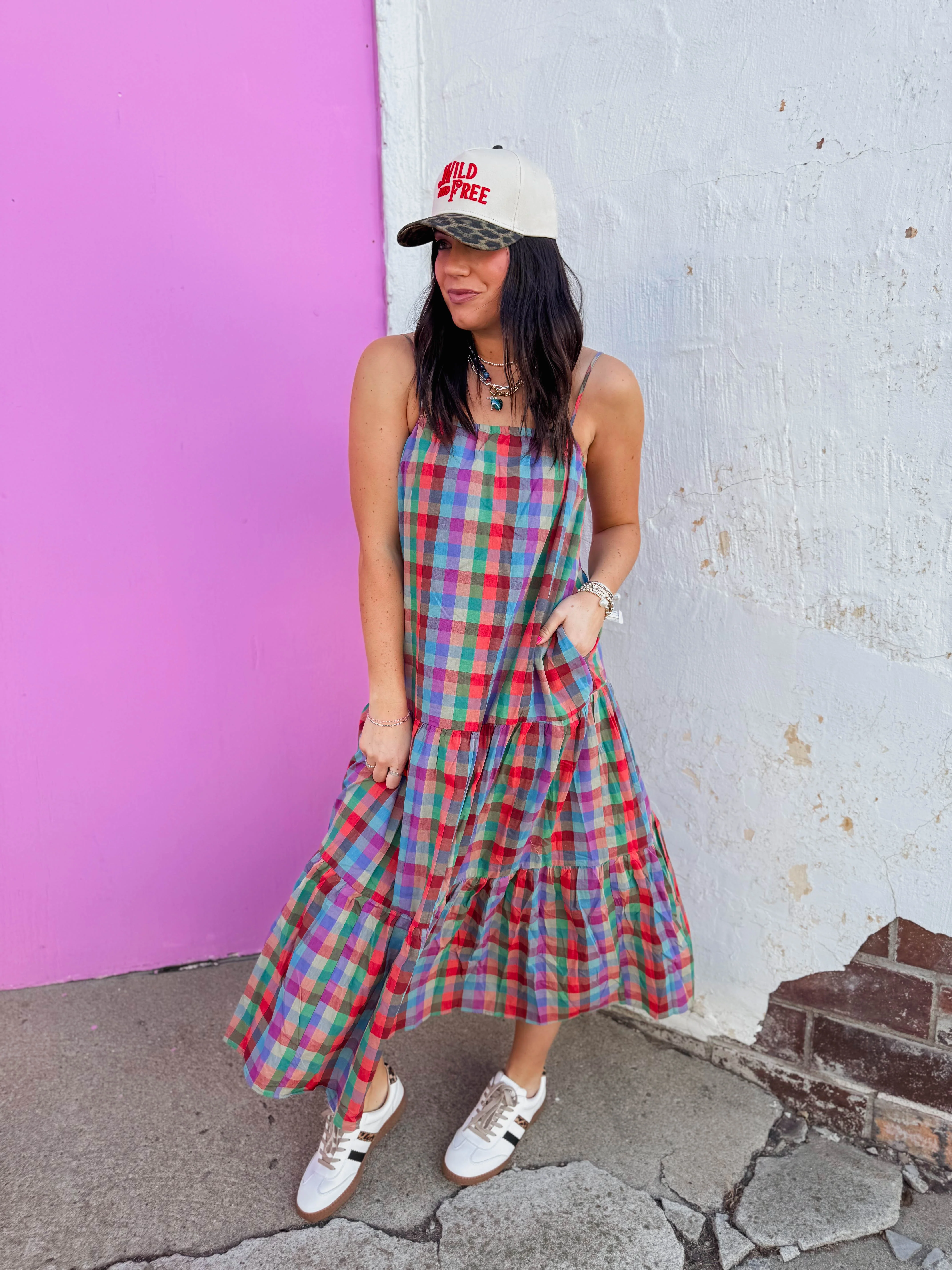 Colorburst Plaid Maxi Dress - Image 3