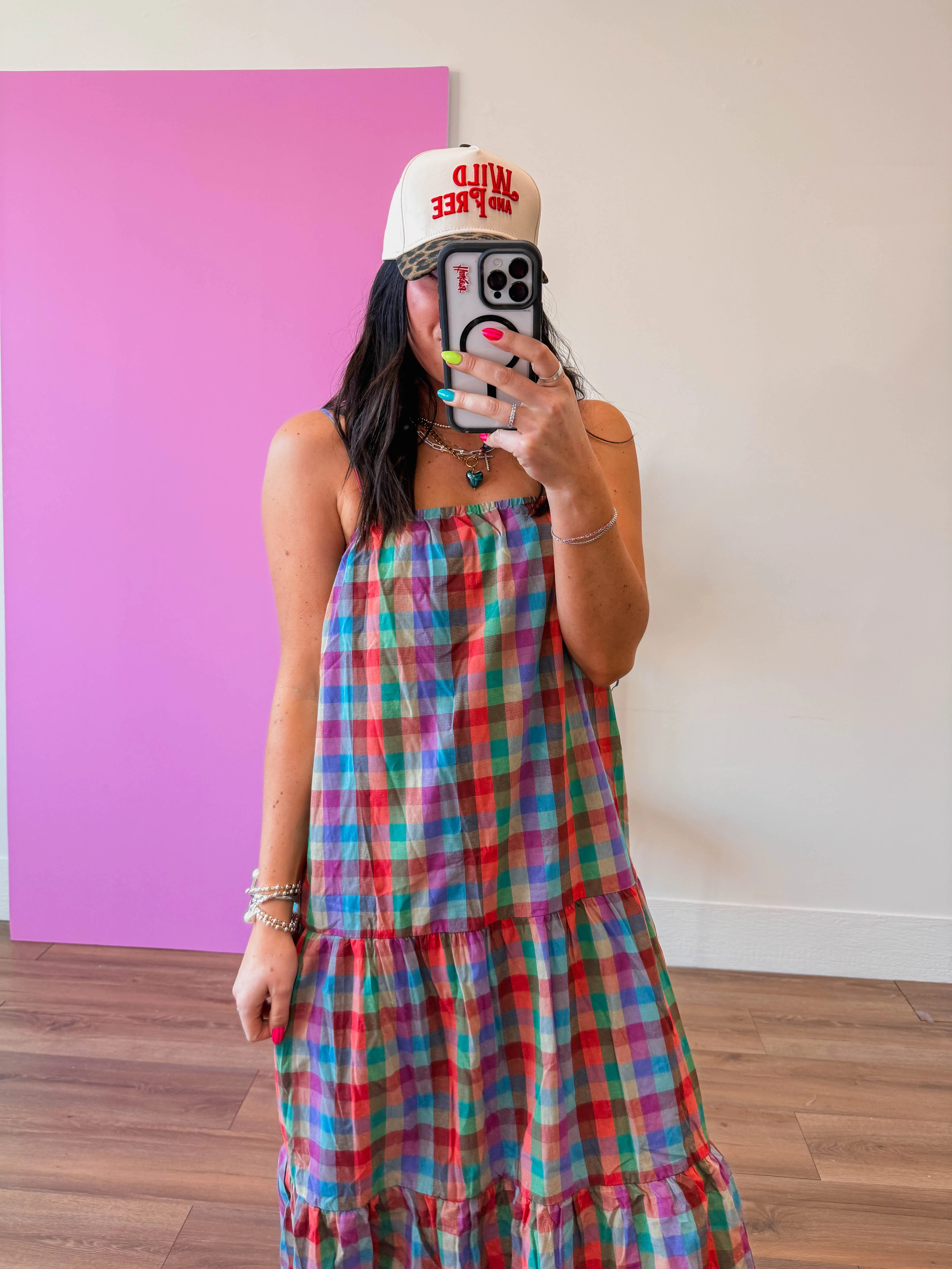 Colorburst Plaid Maxi Dress - Image 5