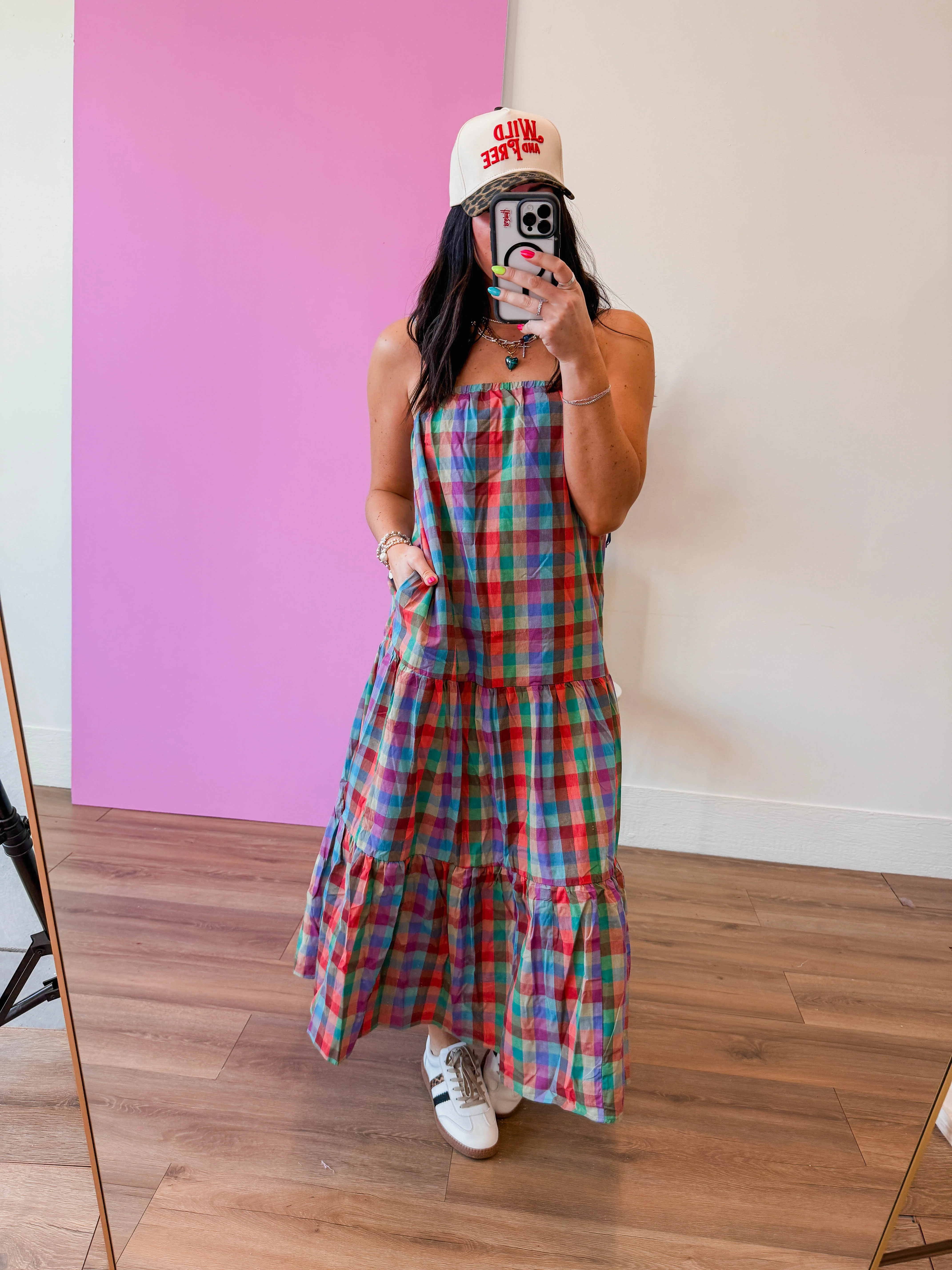 Colorburst Plaid Maxi Dress - Image 6