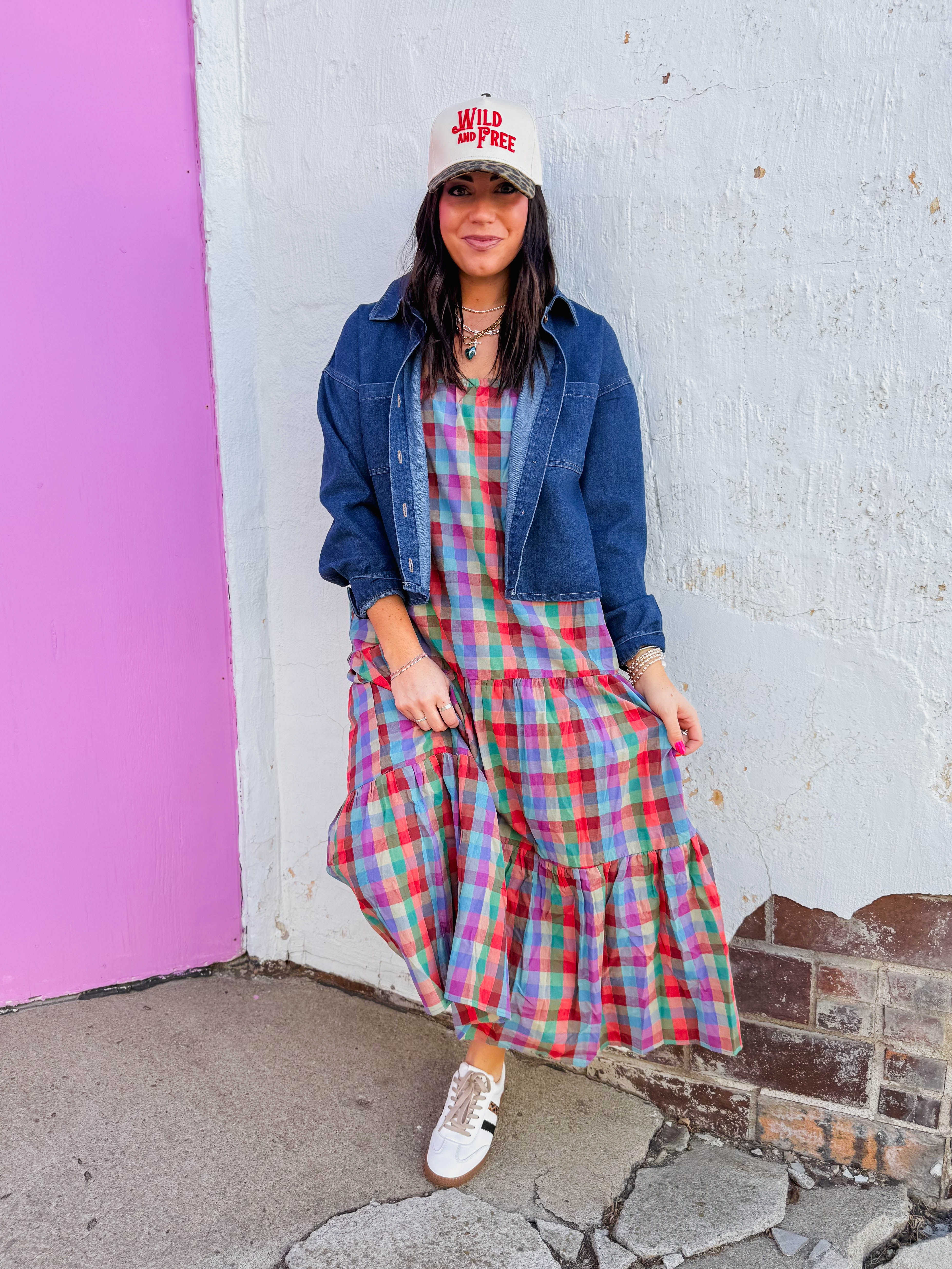 Colorburst Plaid Maxi Dress - Image 7