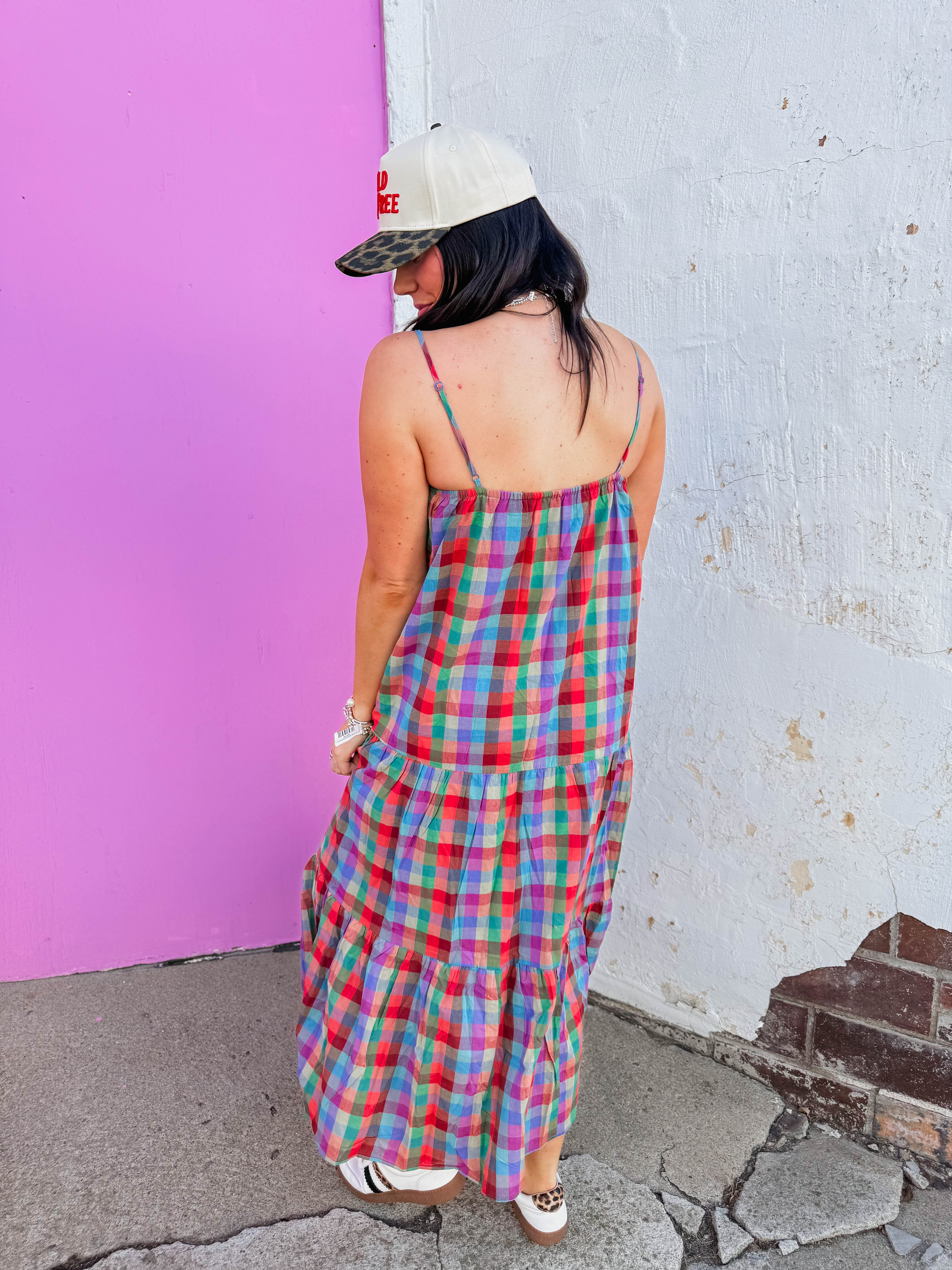 Colorburst Plaid Maxi Dress - Image 9