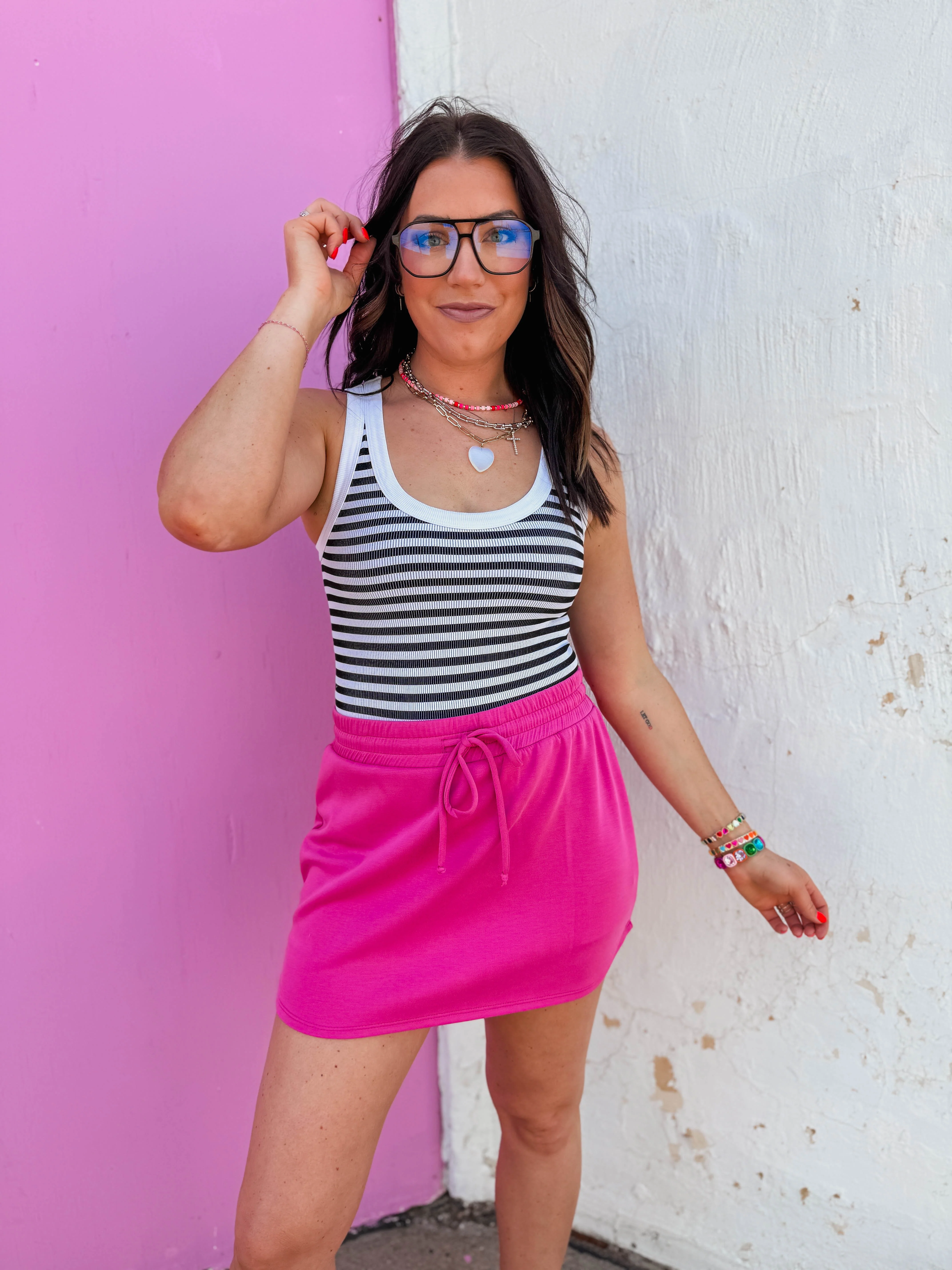 Cool Girl Striped Tank-White - Image 7