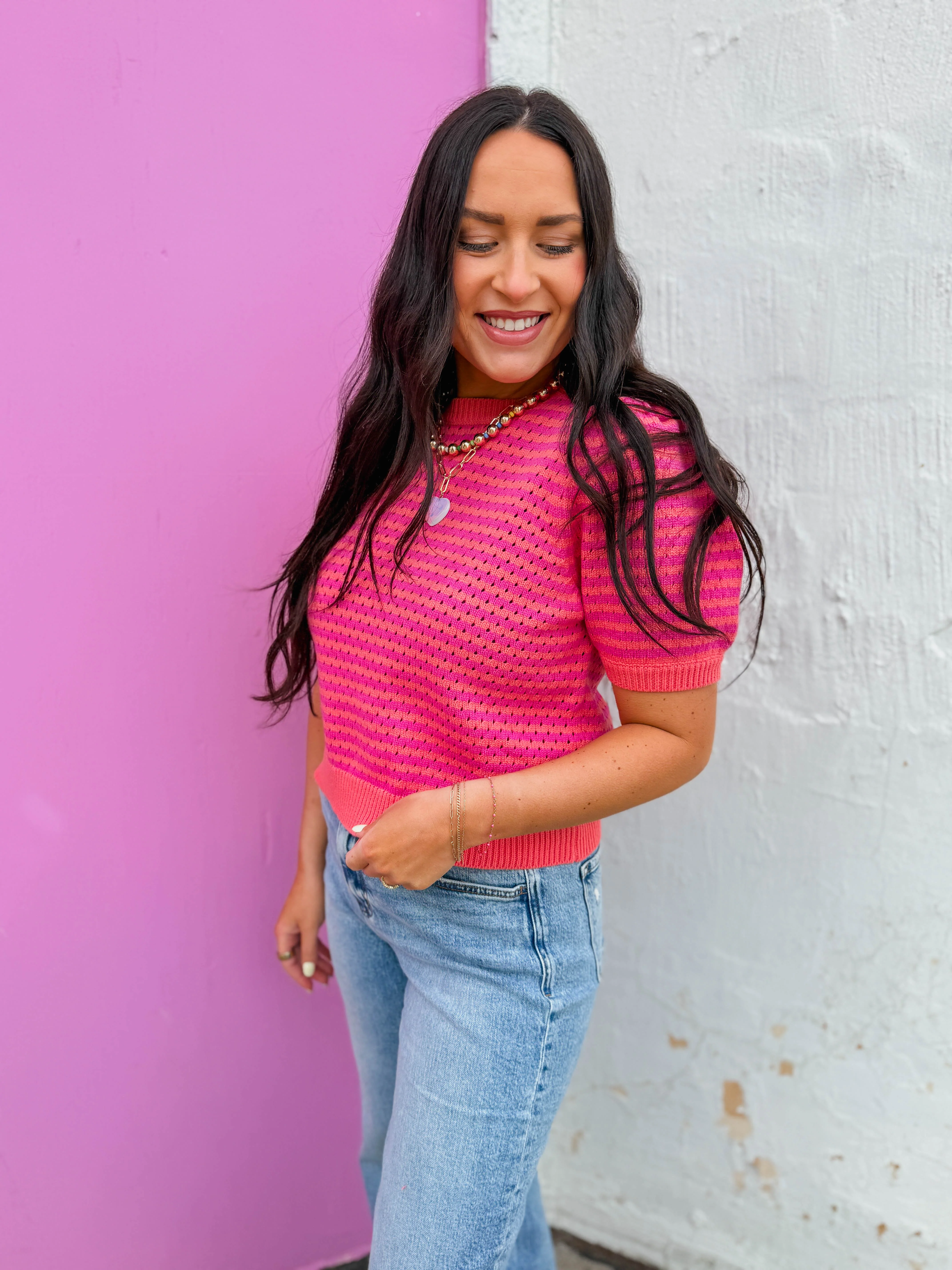 Cora Striped Knit Top - Image 3