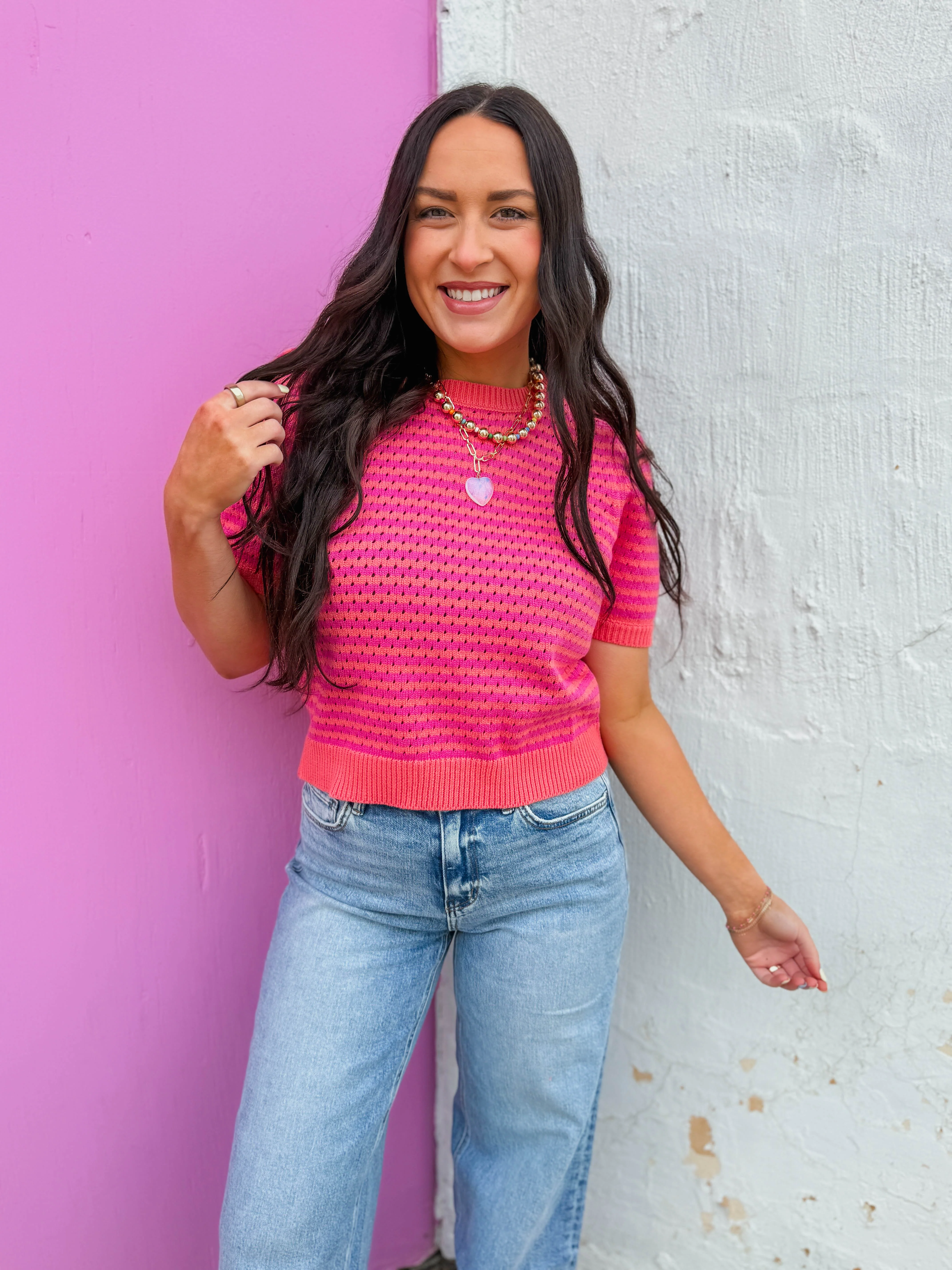 Cora Striped Knit Top - Image 4