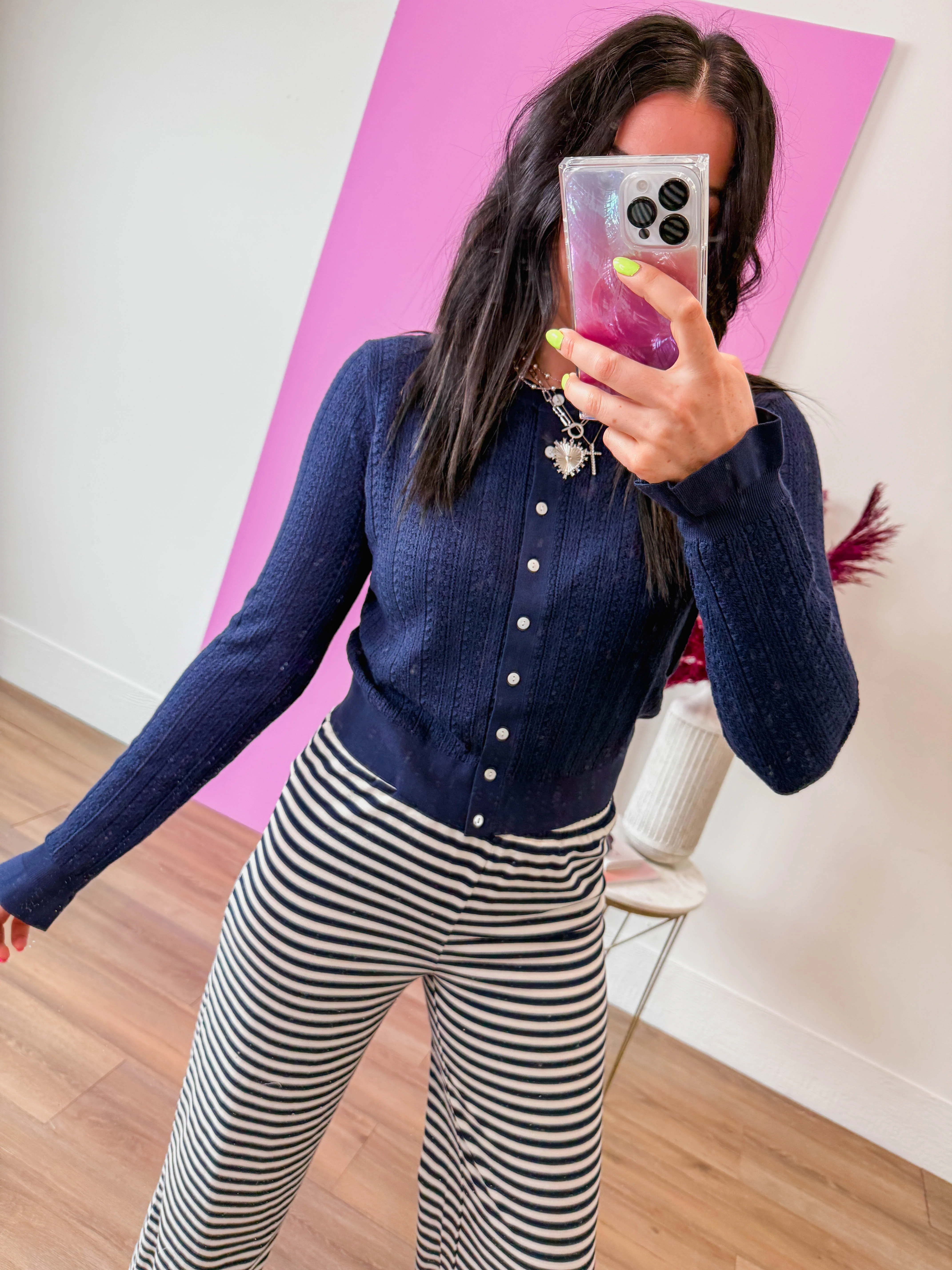 Corrine Cardigan-Navy - Image 3