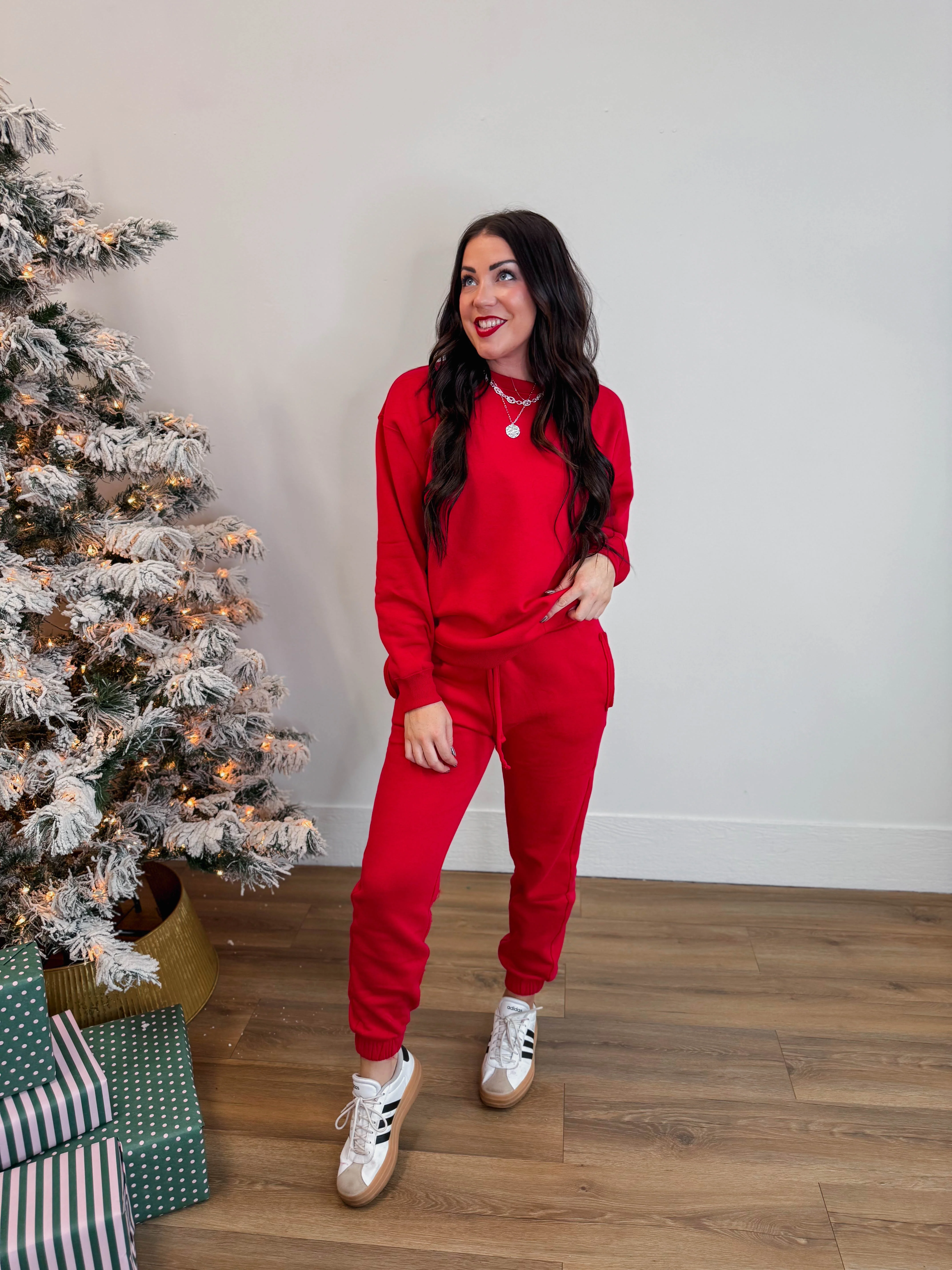 Cozy Club Crewneck-Red - Image 2