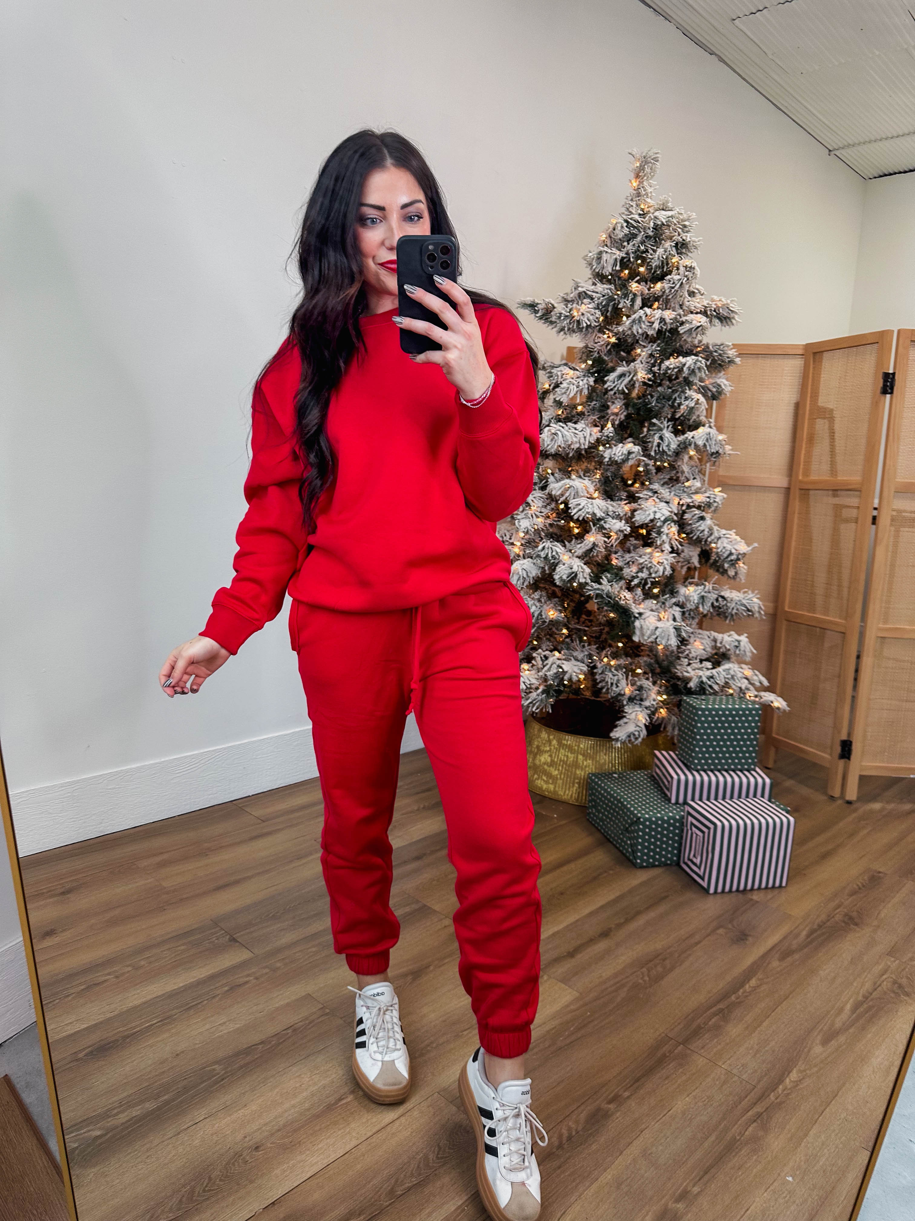 Cozy Club Crewneck-Red - Image 7