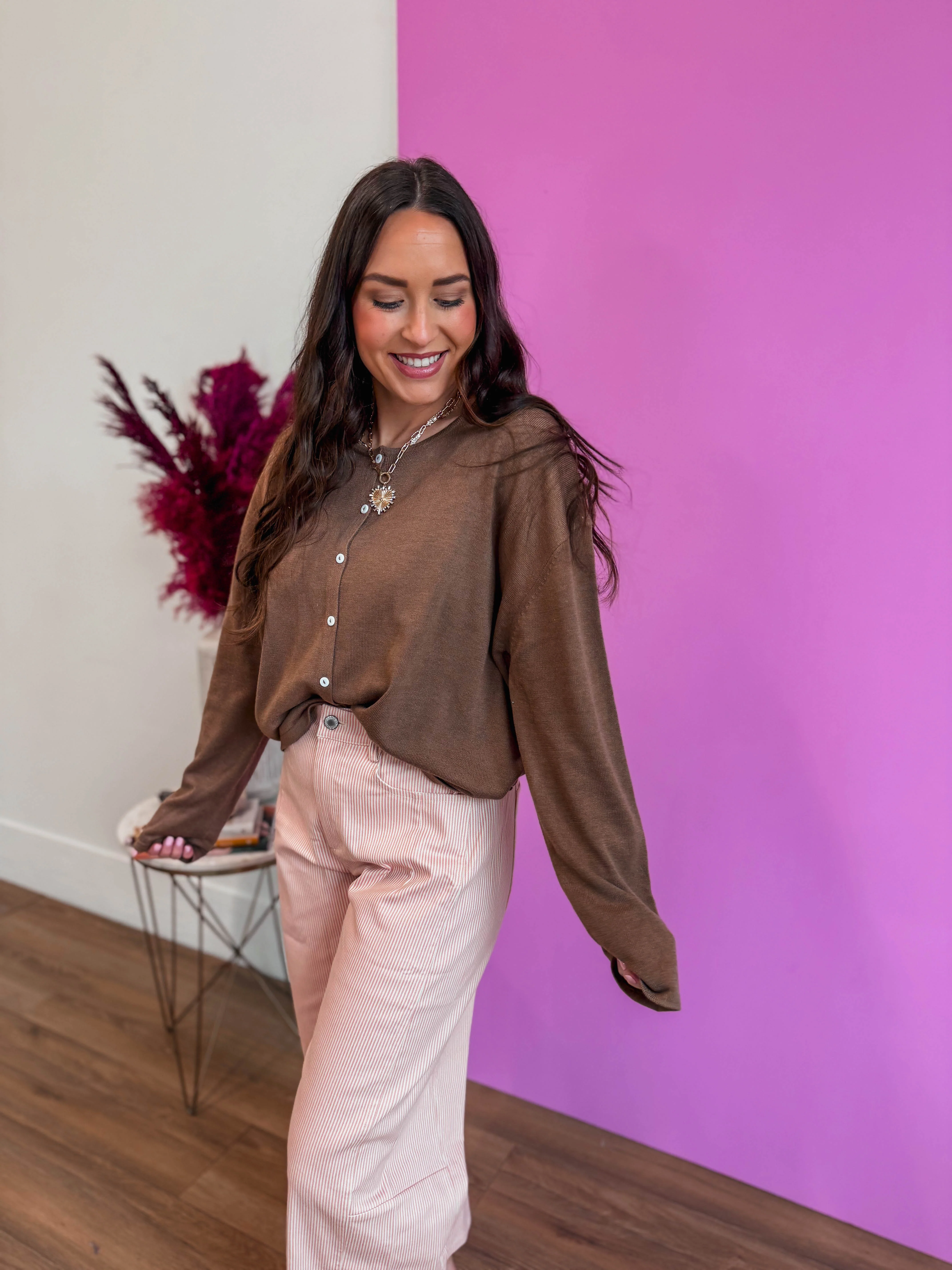 Cozy Core Cardigan-Espresso - Image 3