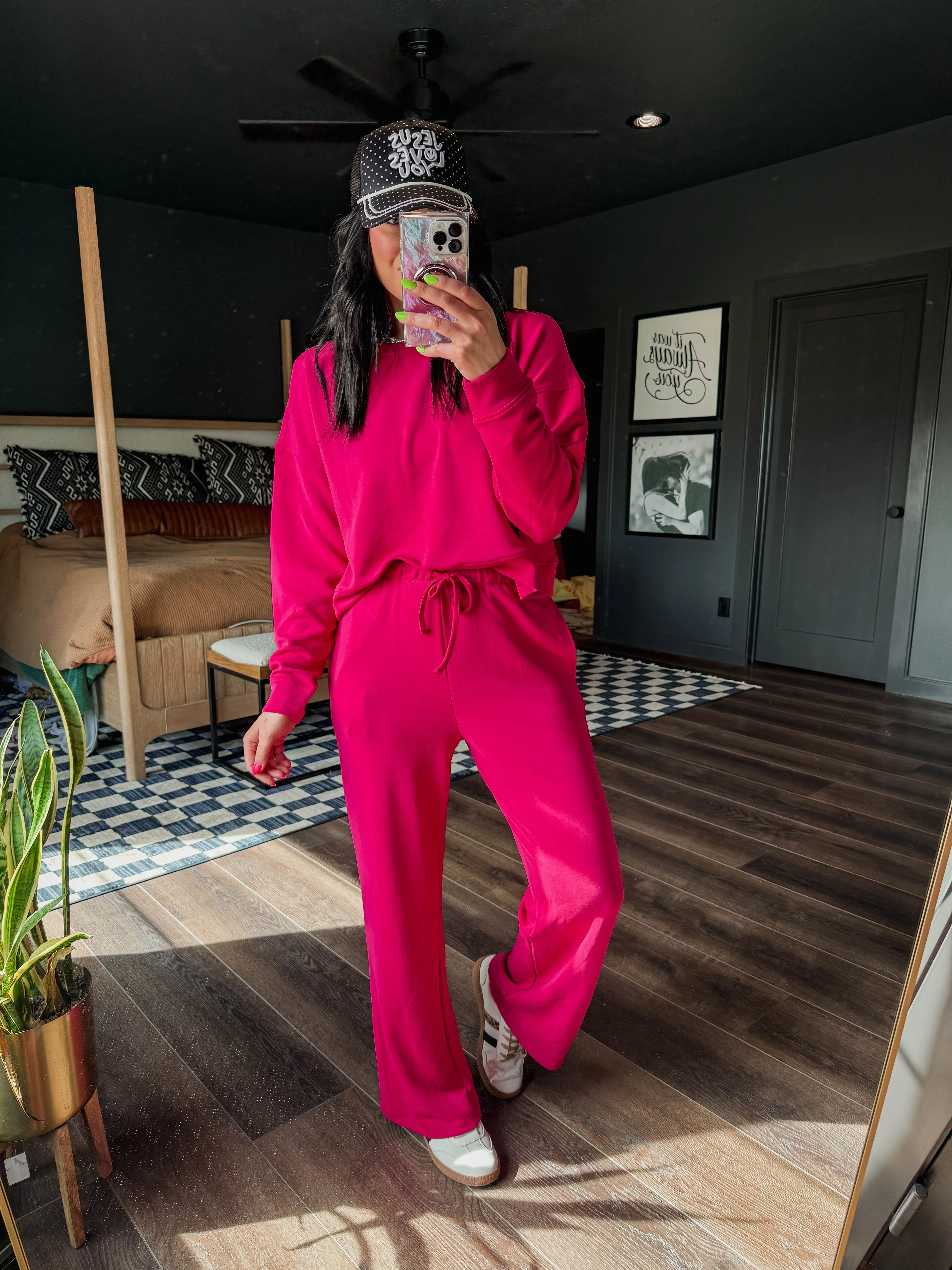 Cozy Core Pants-Plum Pink