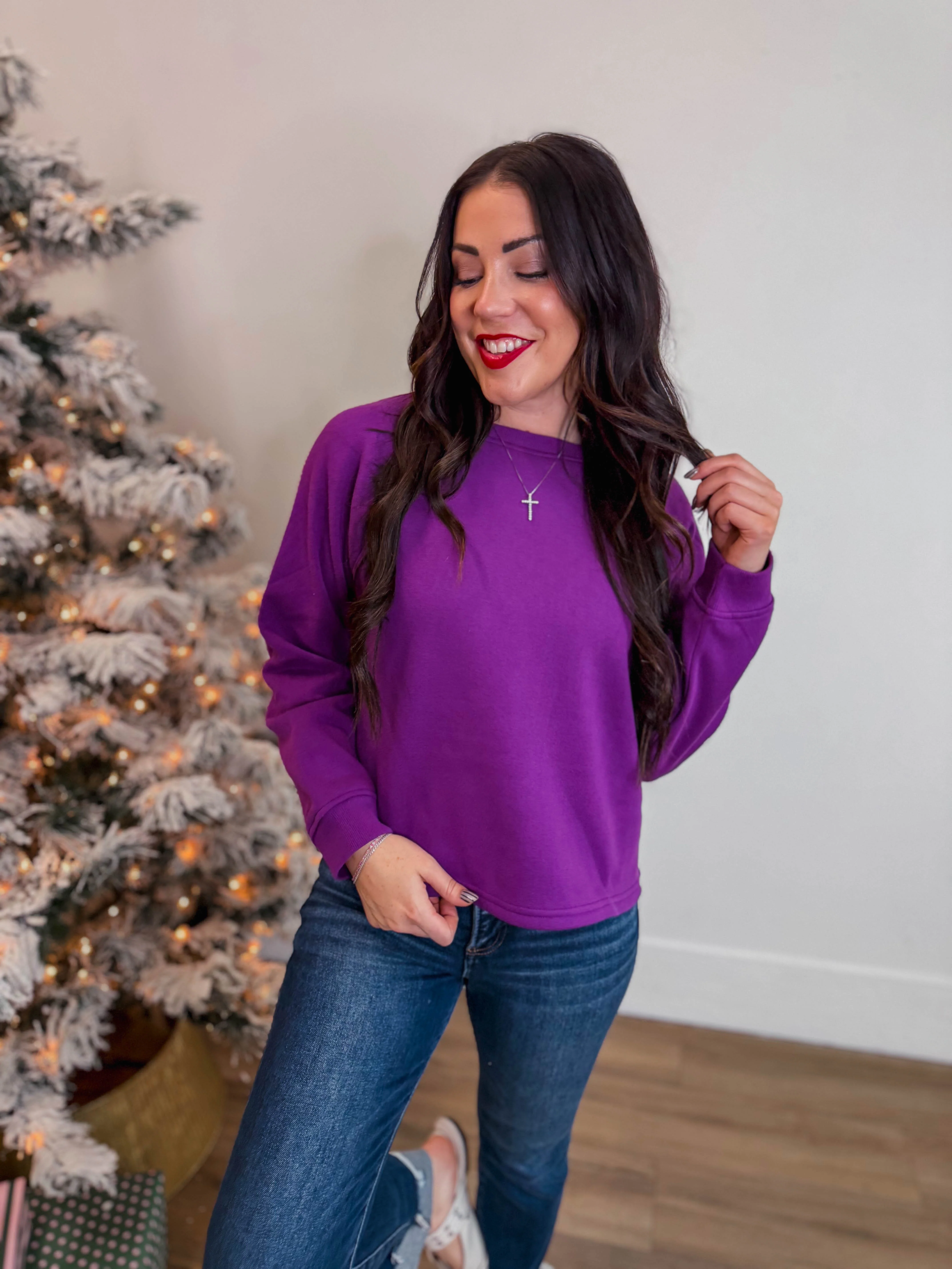 All Day Comfort Pullover-Light Plum - Image 3