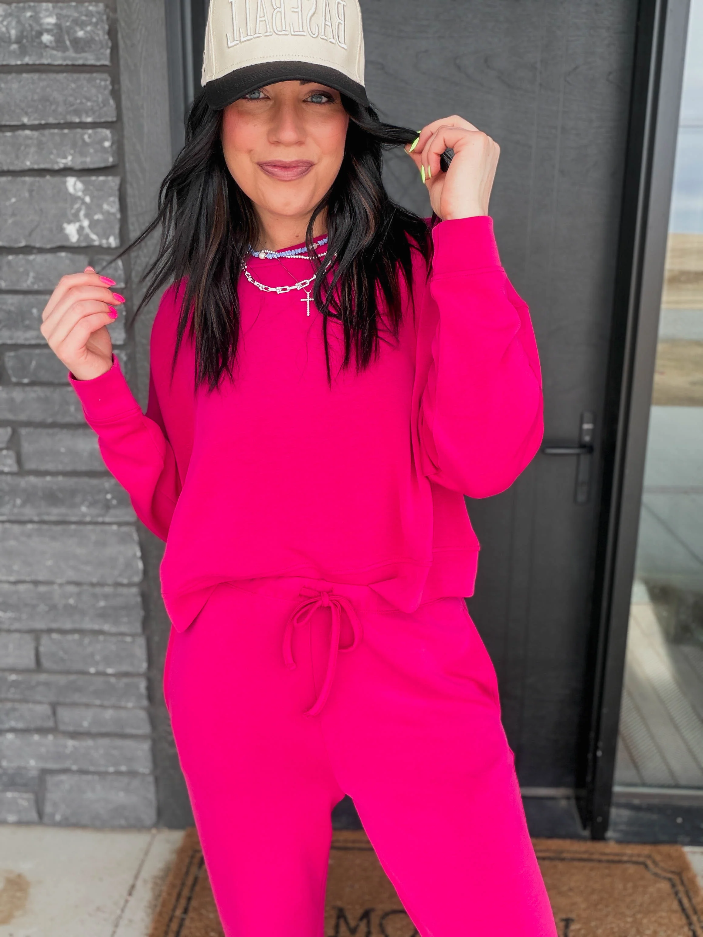 Cozy Core Pullover-Plum Pink - Image 9