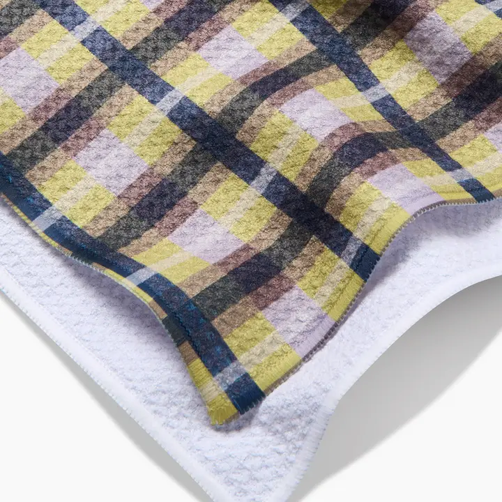Crossbarred Yellow Tea Towel-Geometry - Image 4