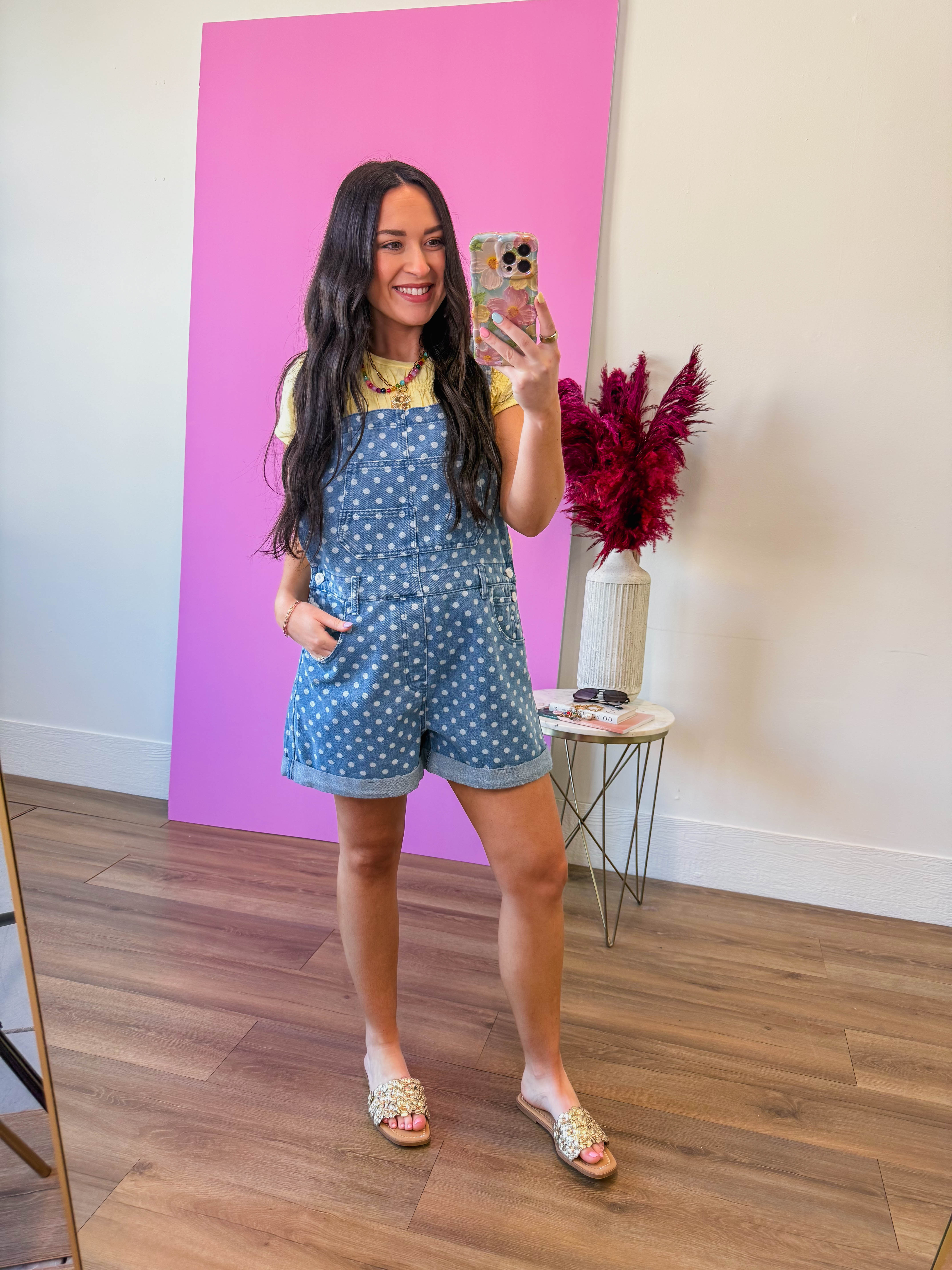 Denim Dot Overalls - Image 2