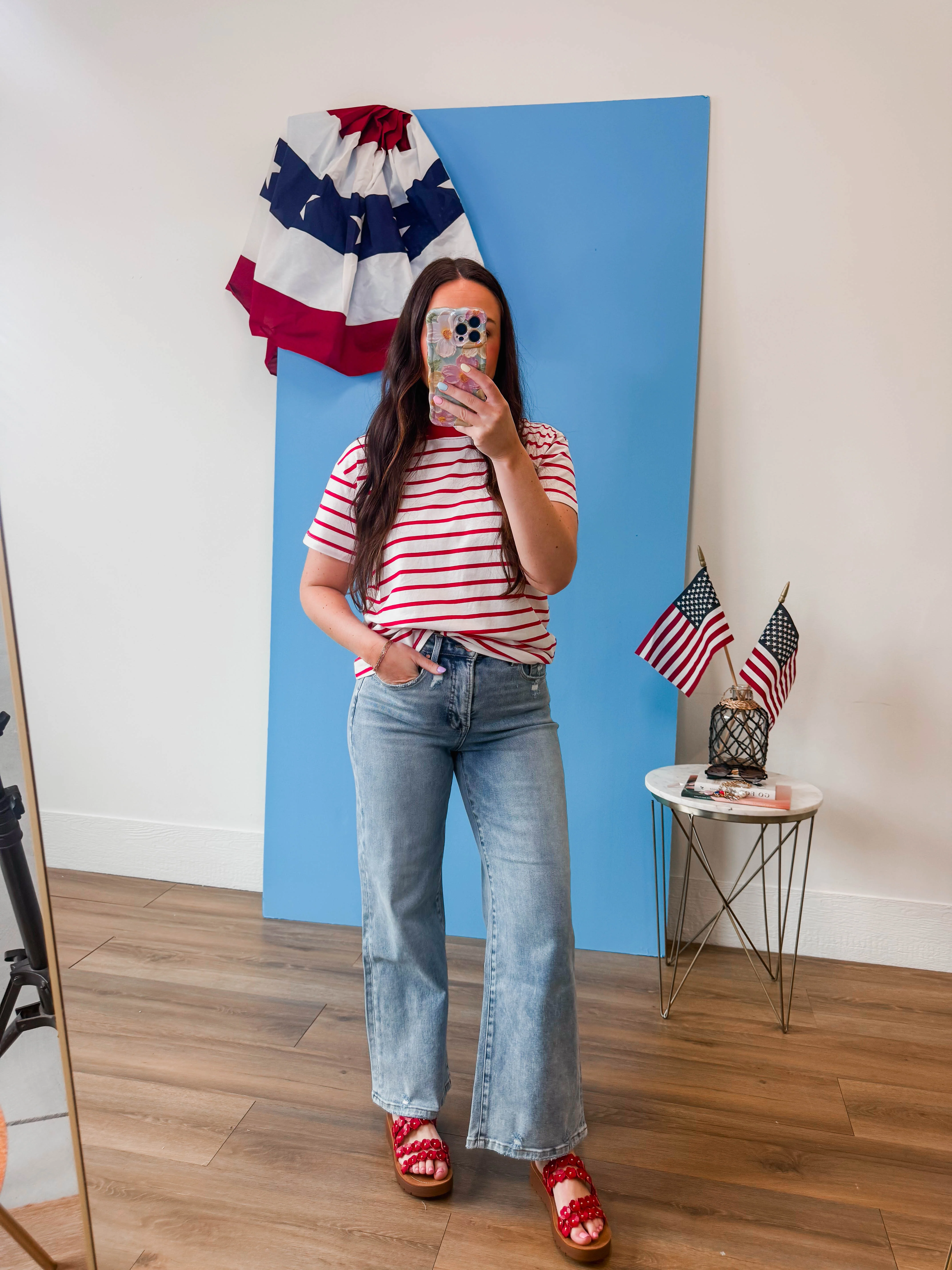 Go-Getter Striped Tee-Ruby - Image 2