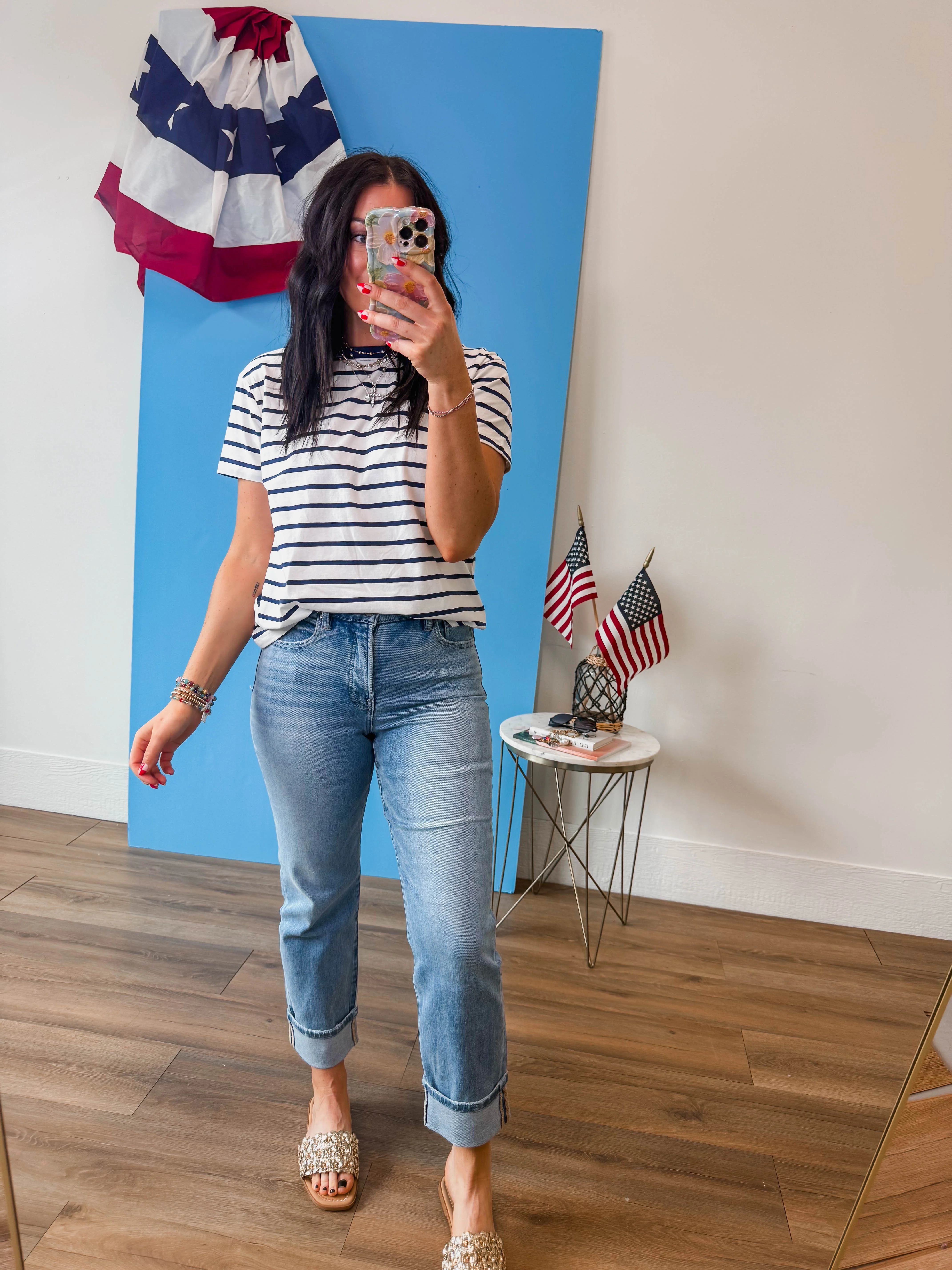 Go-Getter Striped Tee-Navy - Image 12
