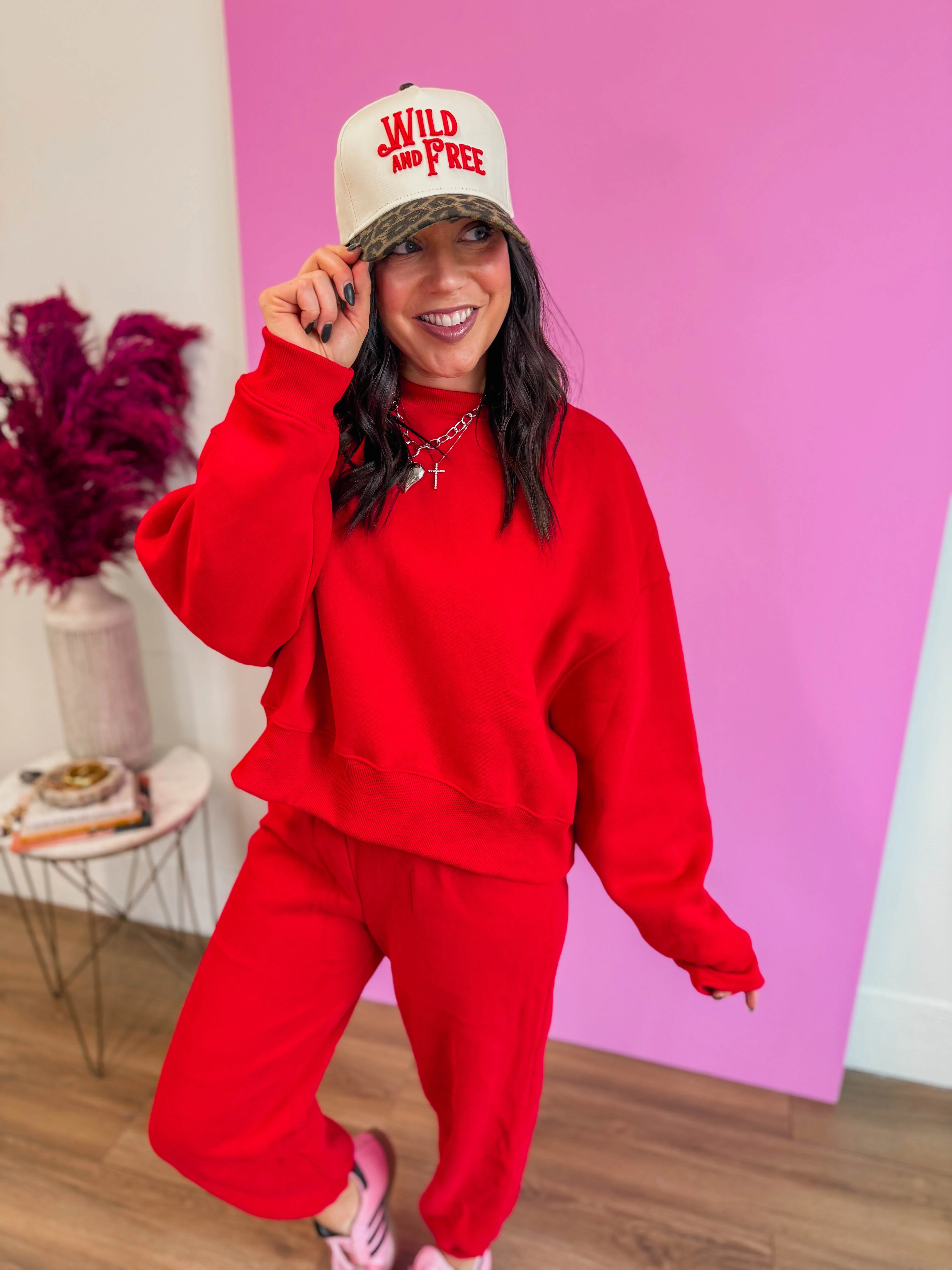 Easy Living Crewneck-Red - Image 7
