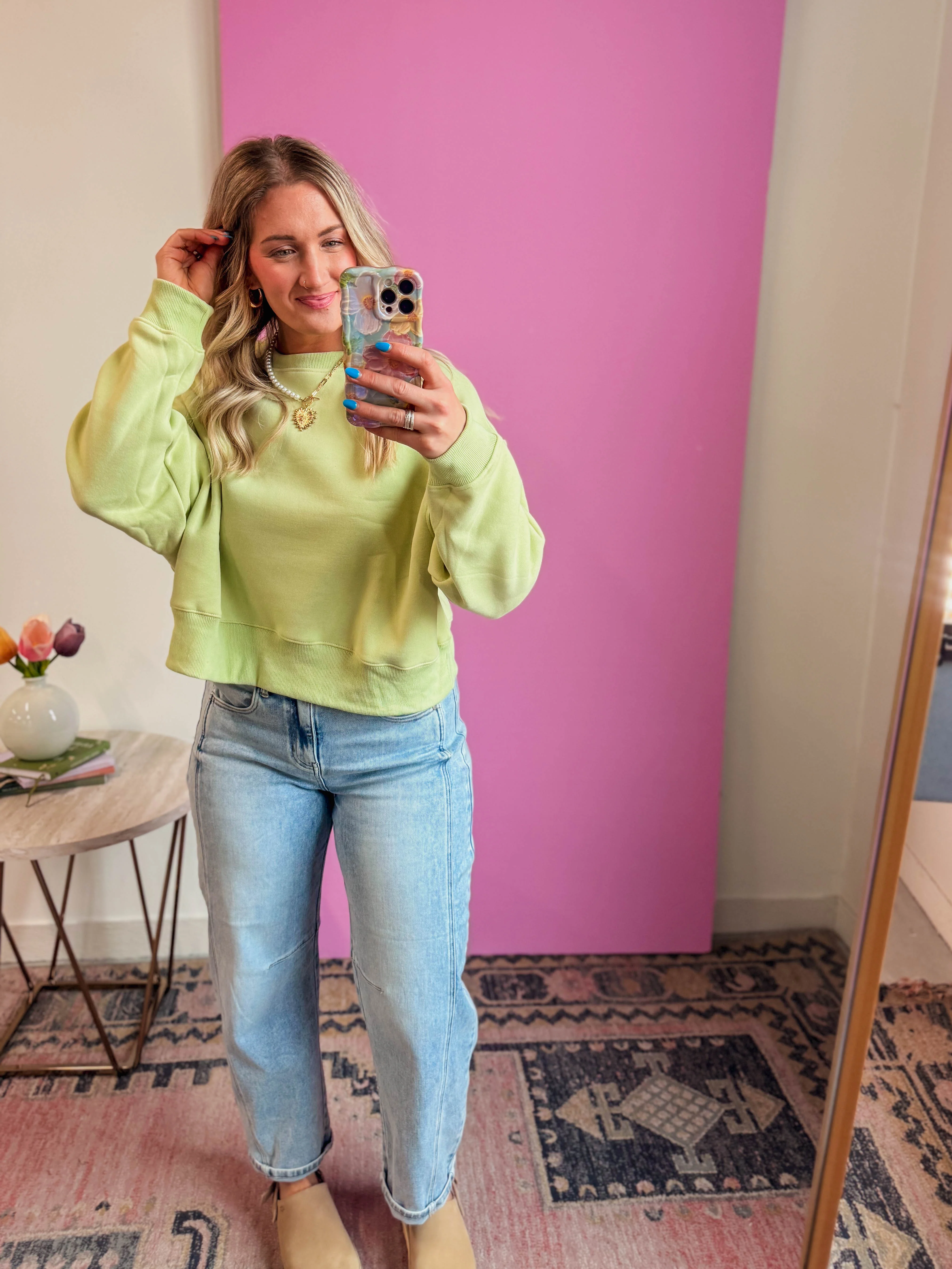 Easy Living Crewneck-Sage - Image 15