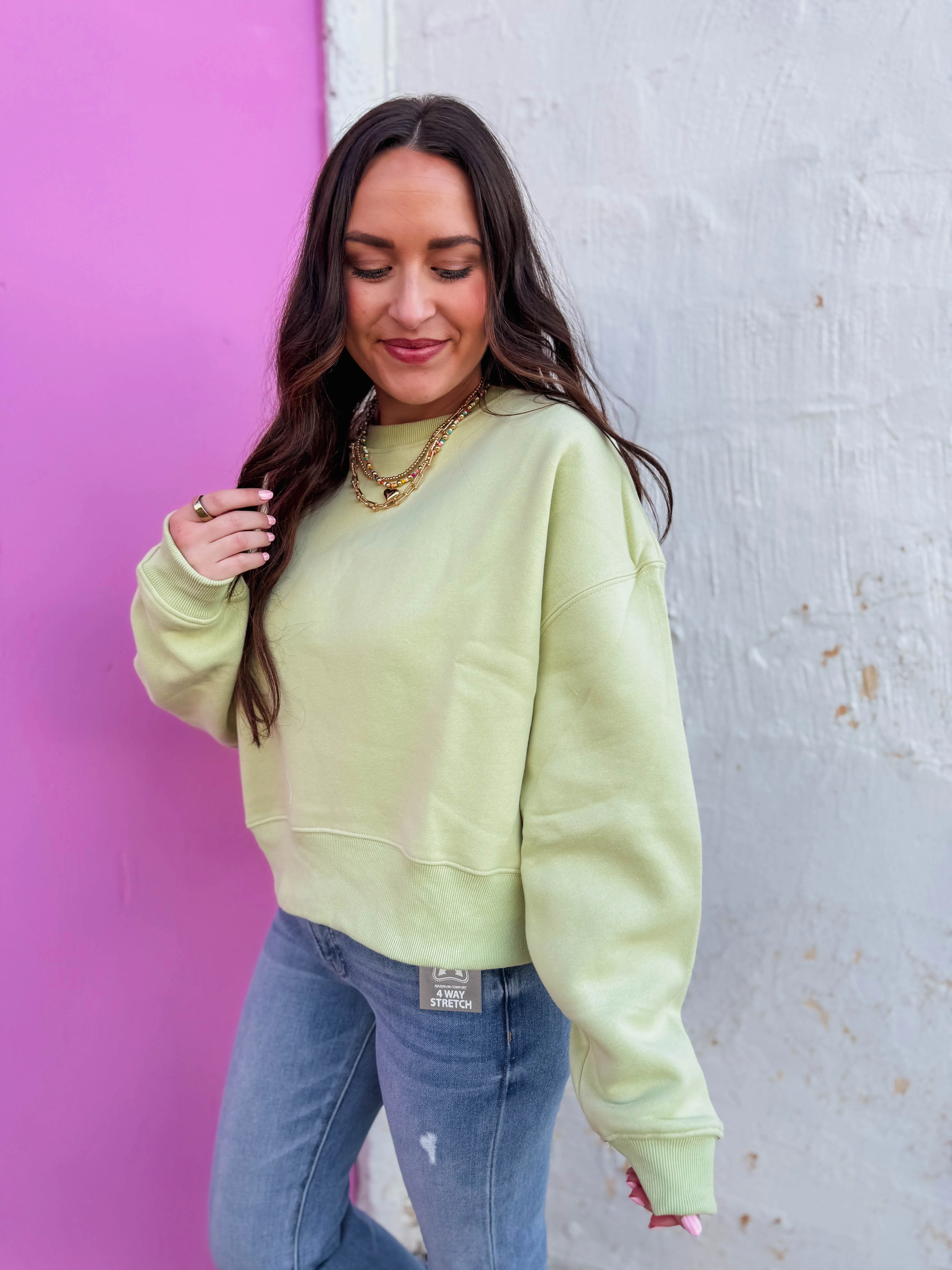 Easy Living Crewneck-Sage - Image 5