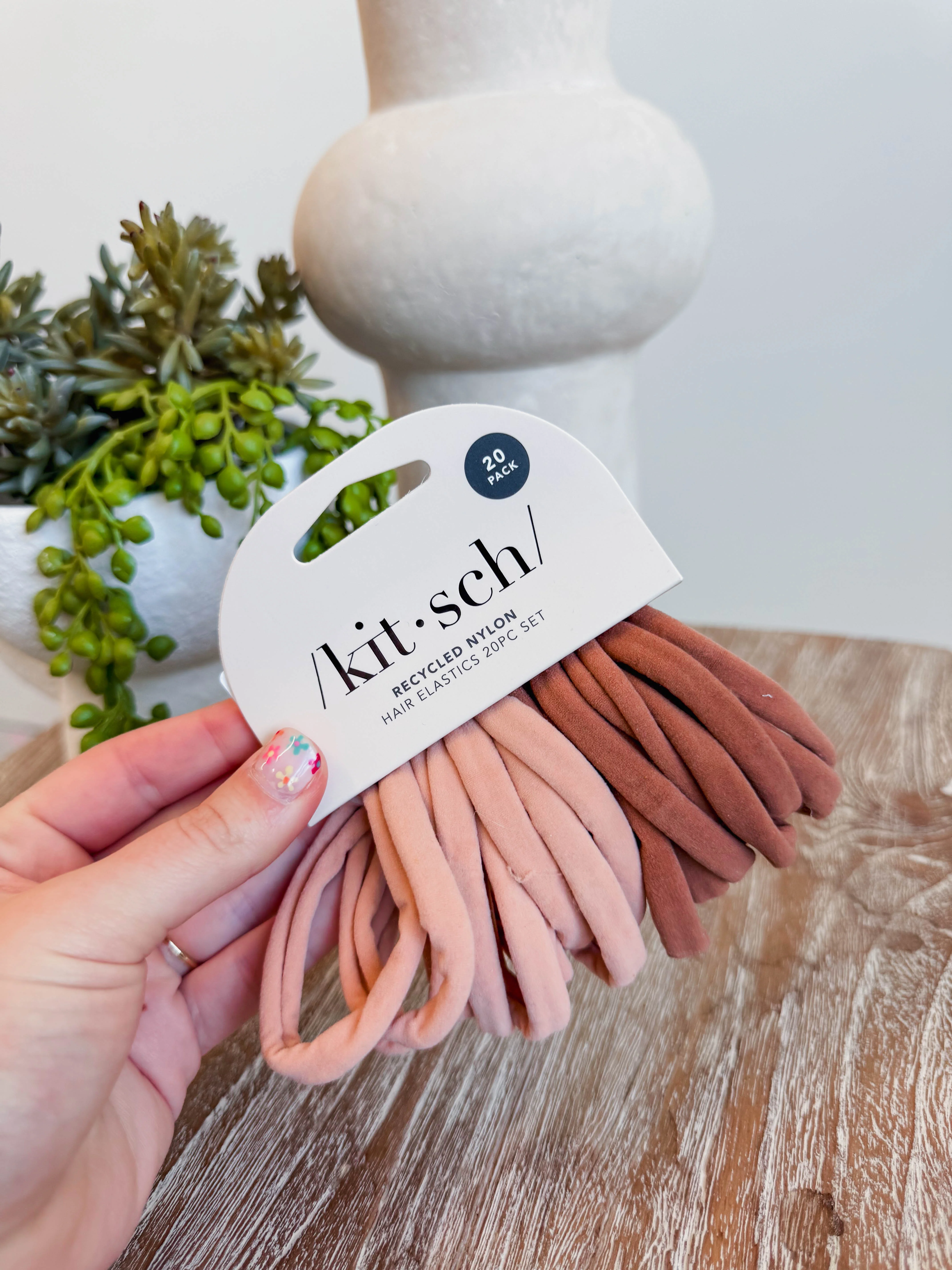 Eco-Friendly Nylon Elastics 20pc Set - Blush