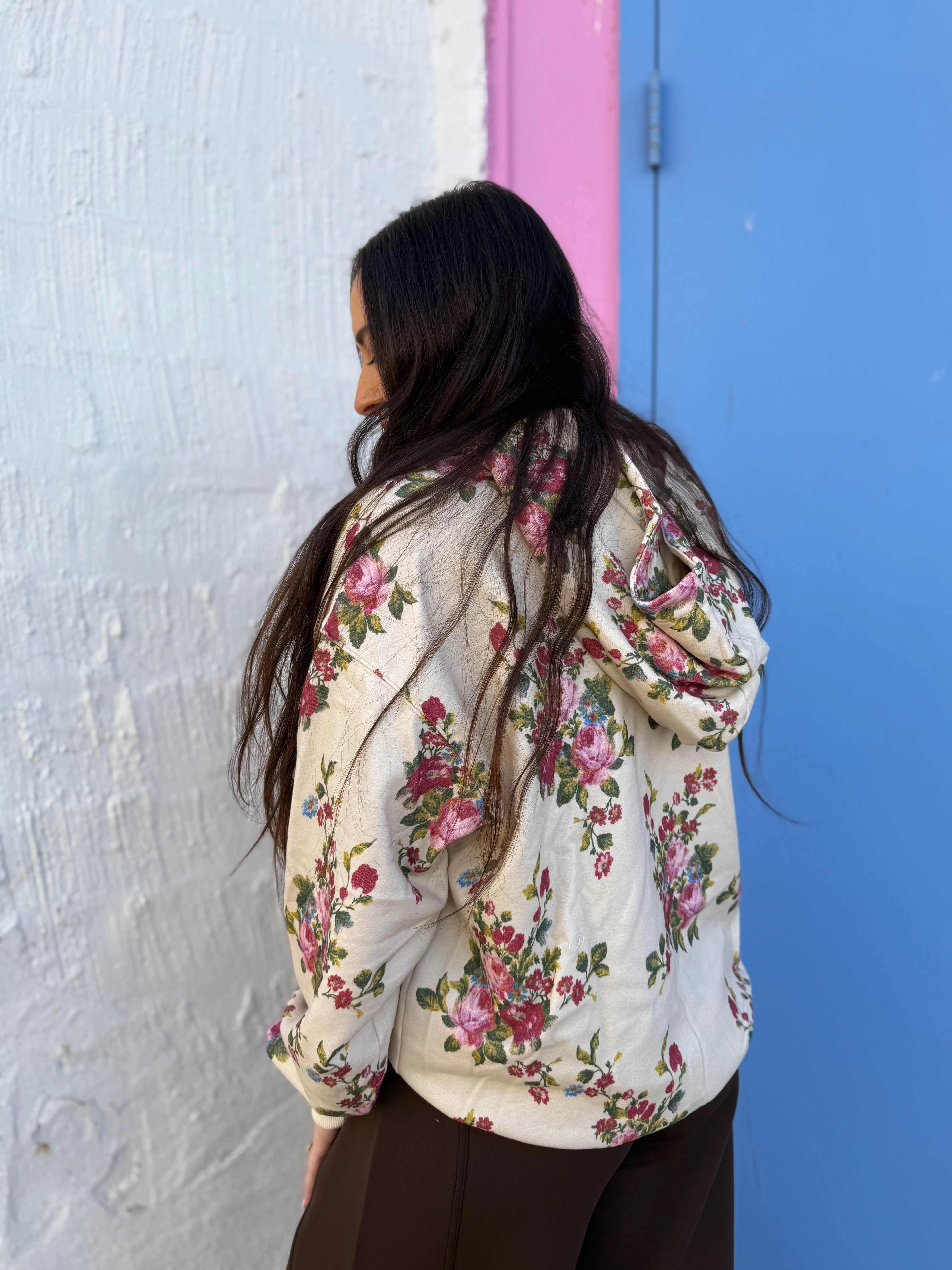 Elevated Essential Hoodie-Ivory Floral - Image 19