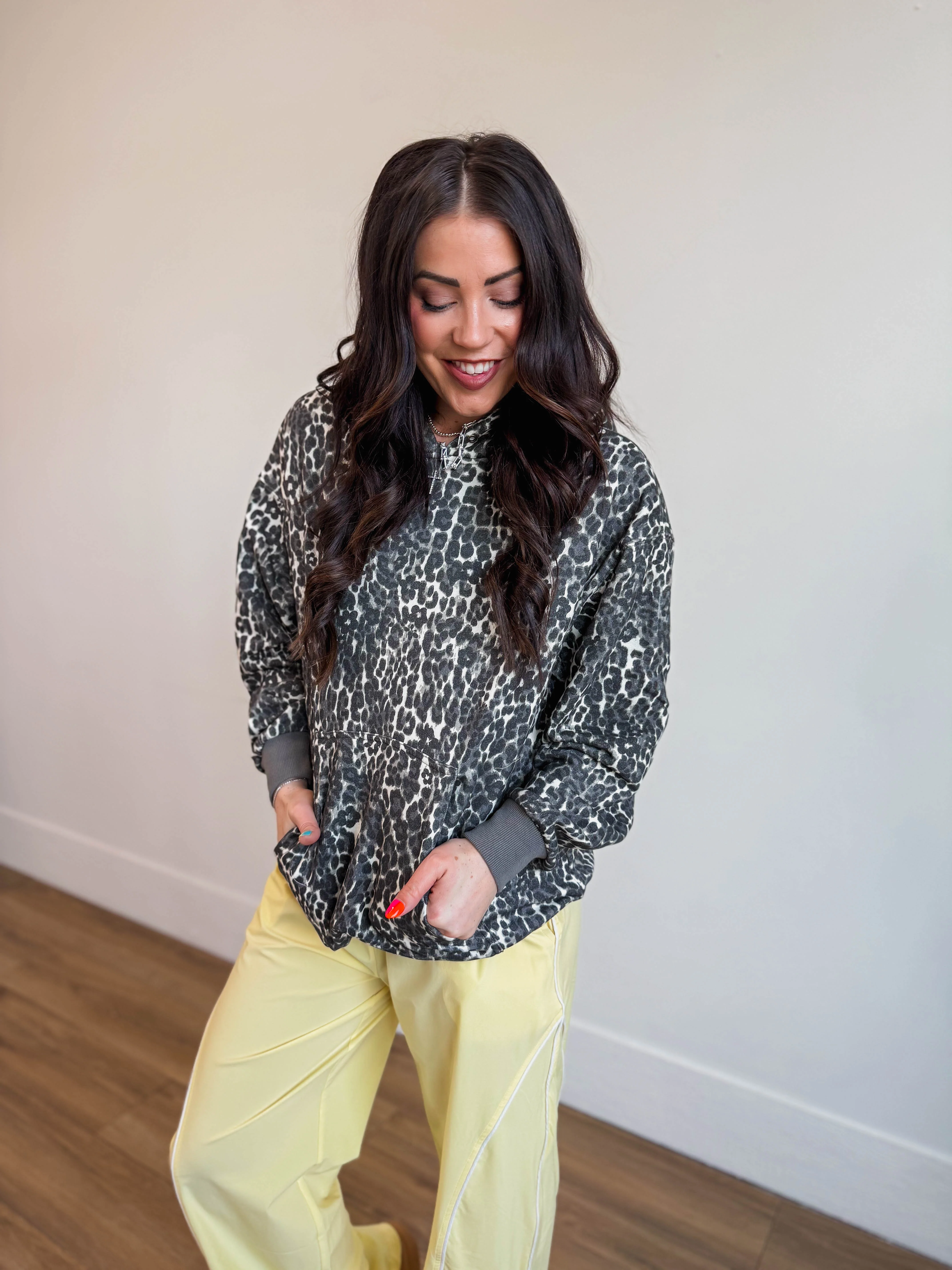 Elevated Essential Hoodie-Leopard - Image 3