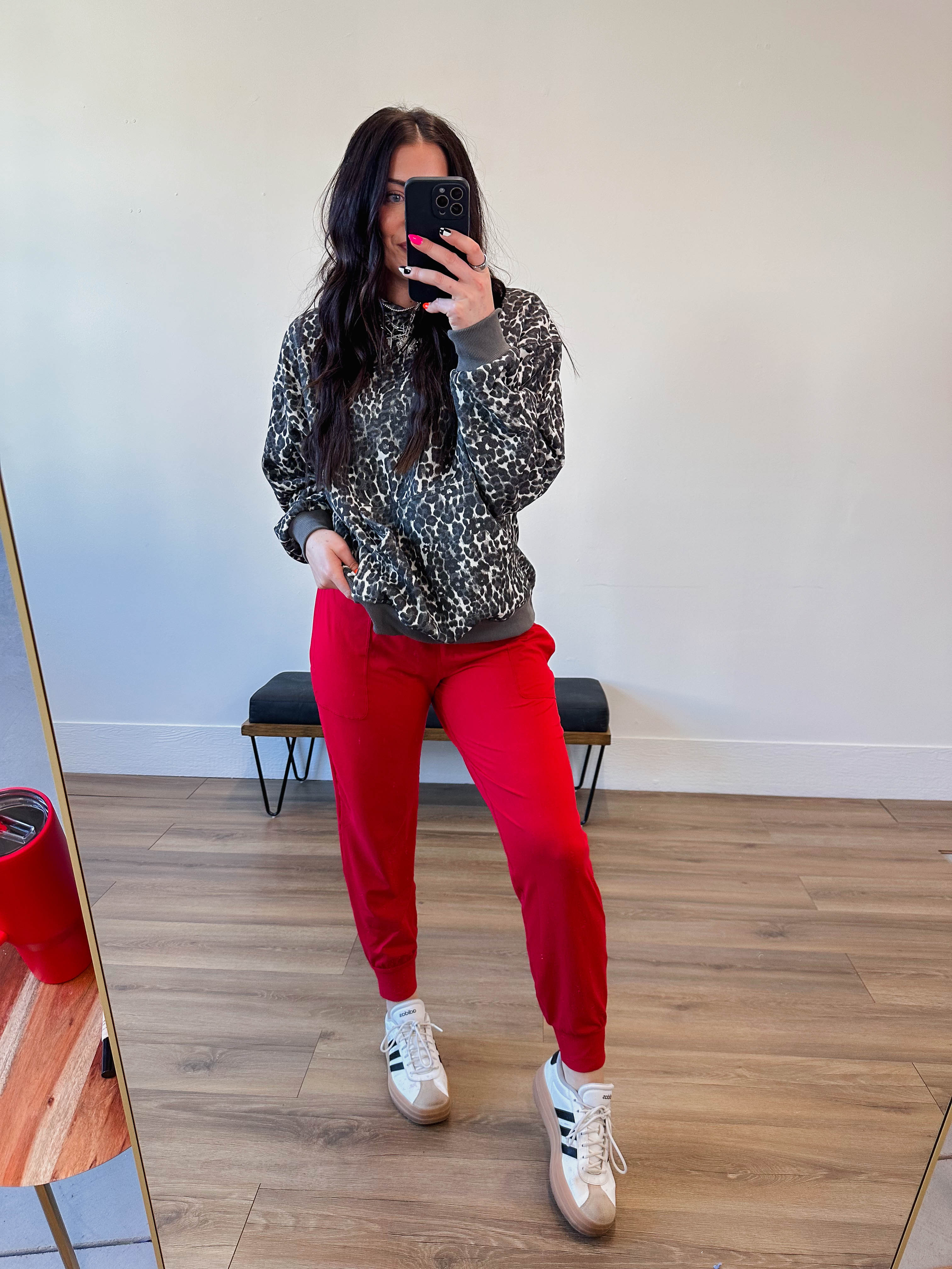 Elevated Essential Hoodie-Leopard - Image 8