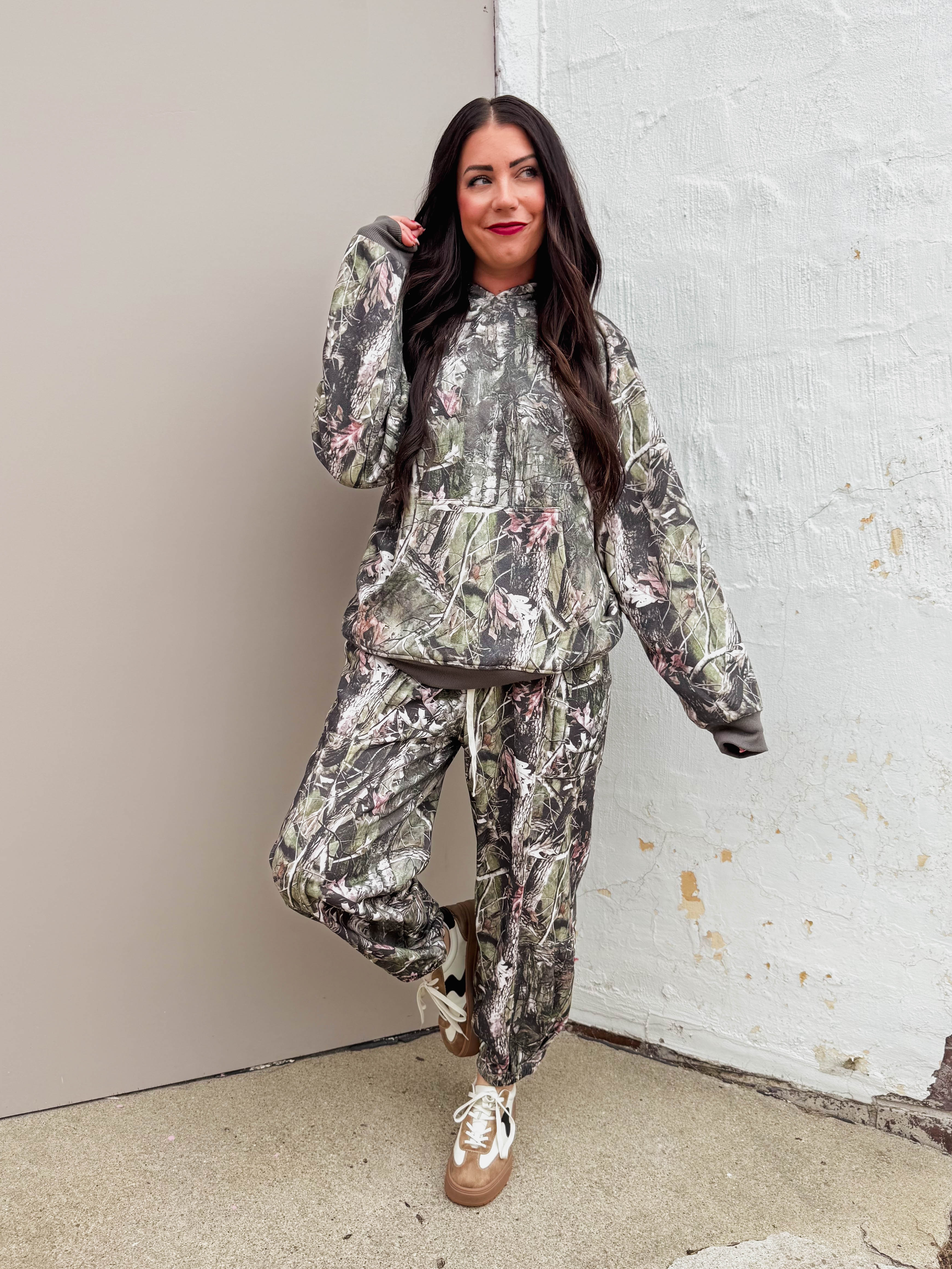 Elevated Essential Hoodie-Olive Camo - Image 11